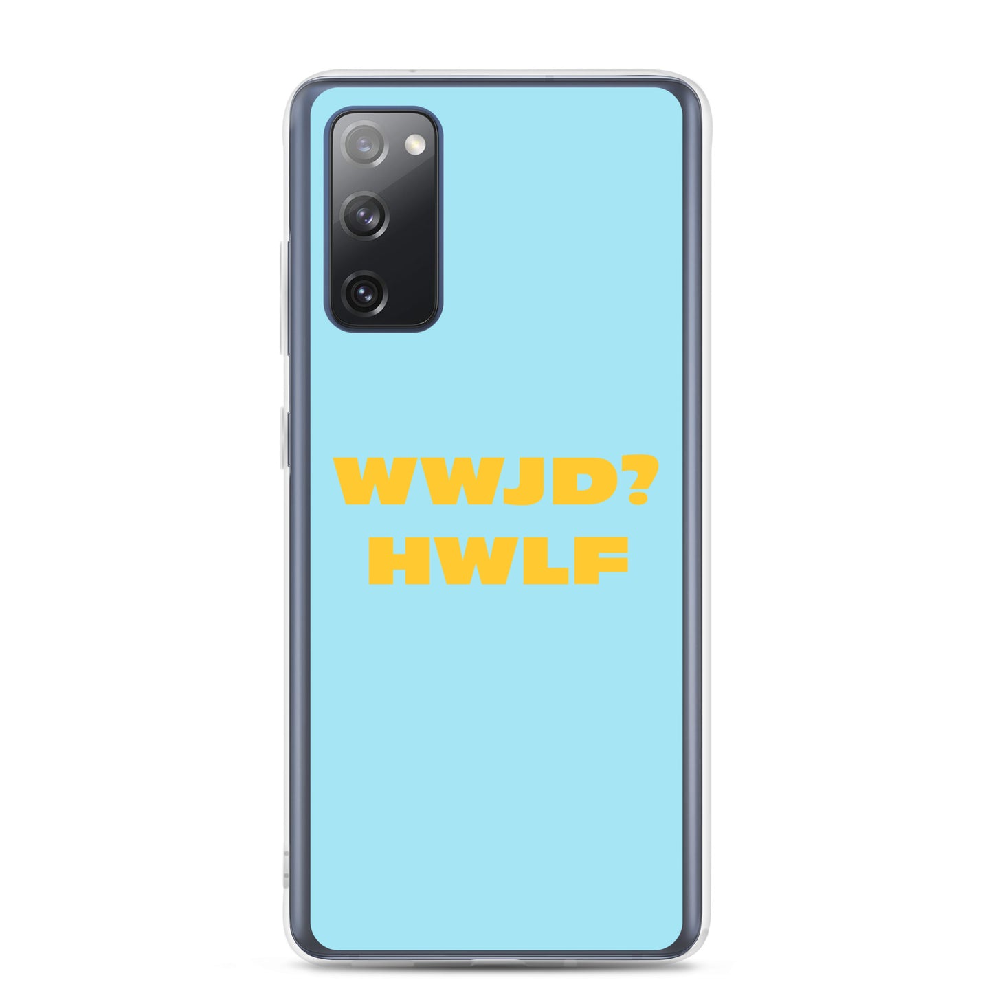 Samsung® Cases – WWJD? HWLF (blue/gold; available for most models)