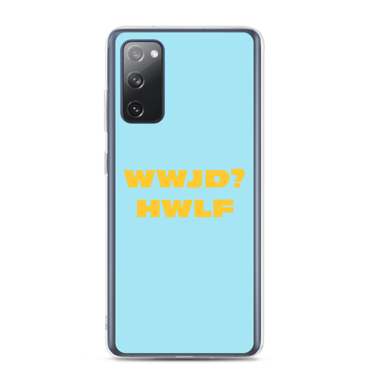 Samsung® Cases – WWJD? HWLF (blue/gold; available for most models)