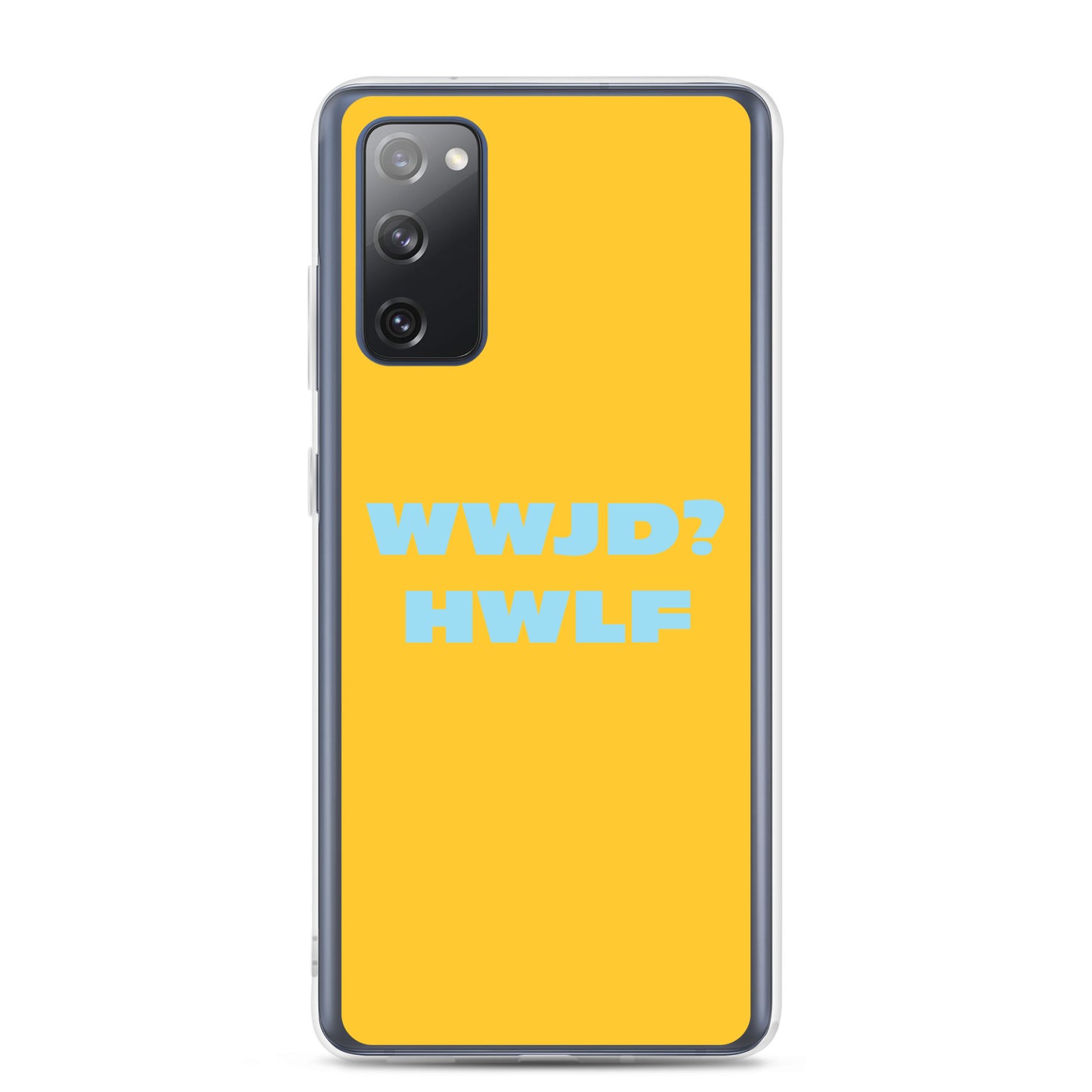 Samsung® Cases – WWJD? HWLF (gold/blue; available for most models)