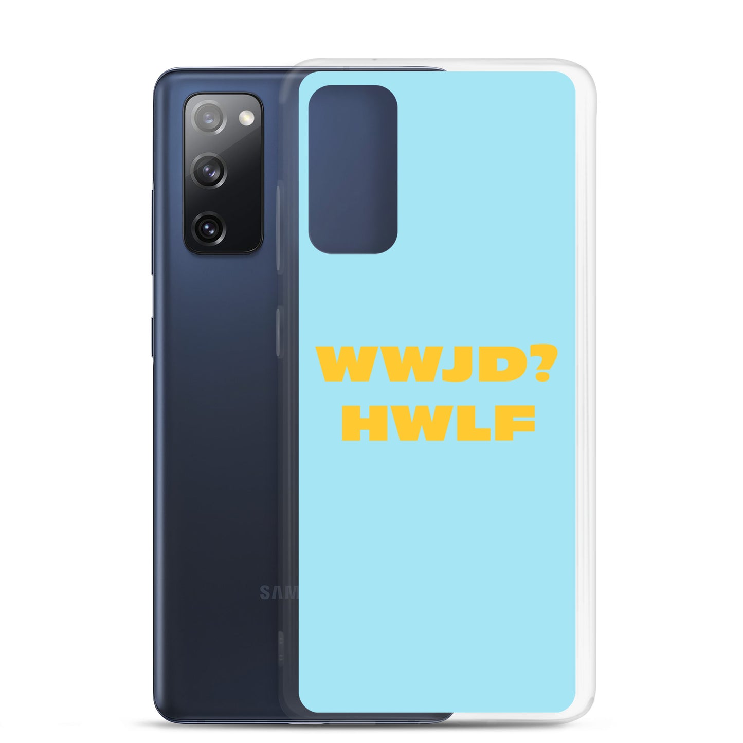 Samsung® Cases – WWJD? HWLF (blue/gold; available for most models)