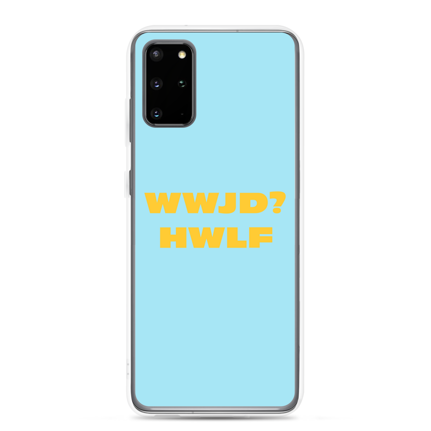 Samsung® Cases – WWJD? HWLF (blue/gold; available for most models)