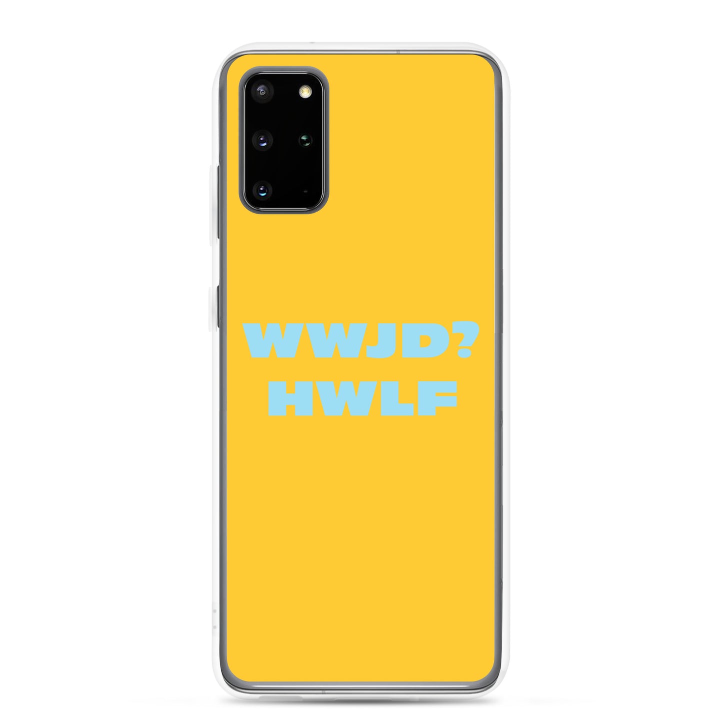 Samsung® Cases – WWJD? HWLF (gold/blue; available for most models)