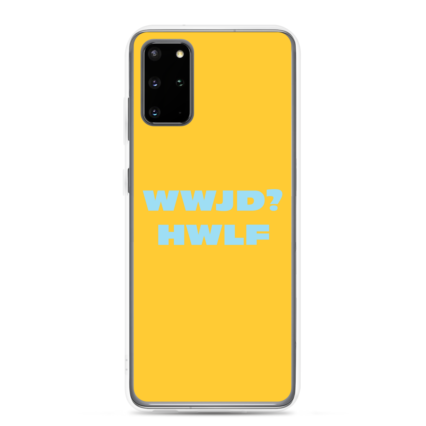 Samsung® Cases – WWJD? HWLF (gold/blue; available for most models)