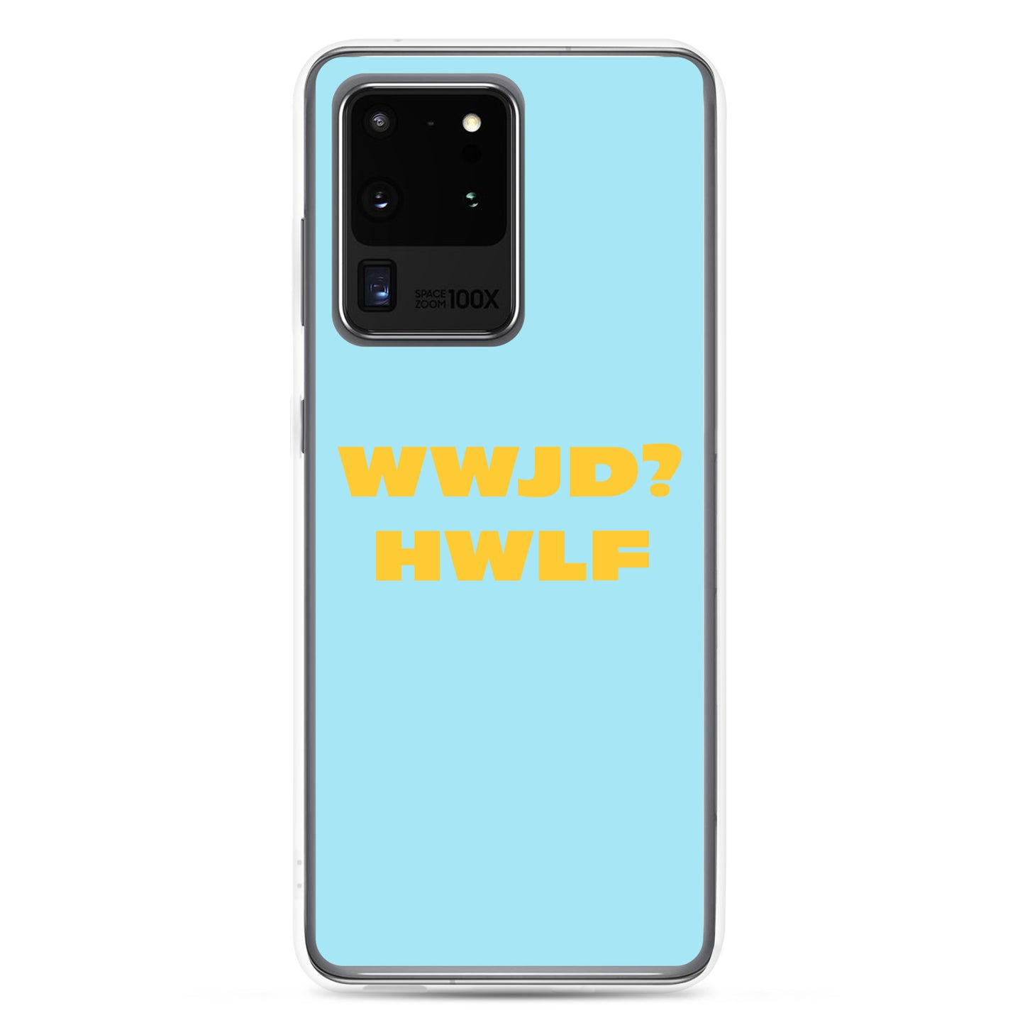 Samsung® Cases – WWJD? HWLF (blue/gold; available for most models)