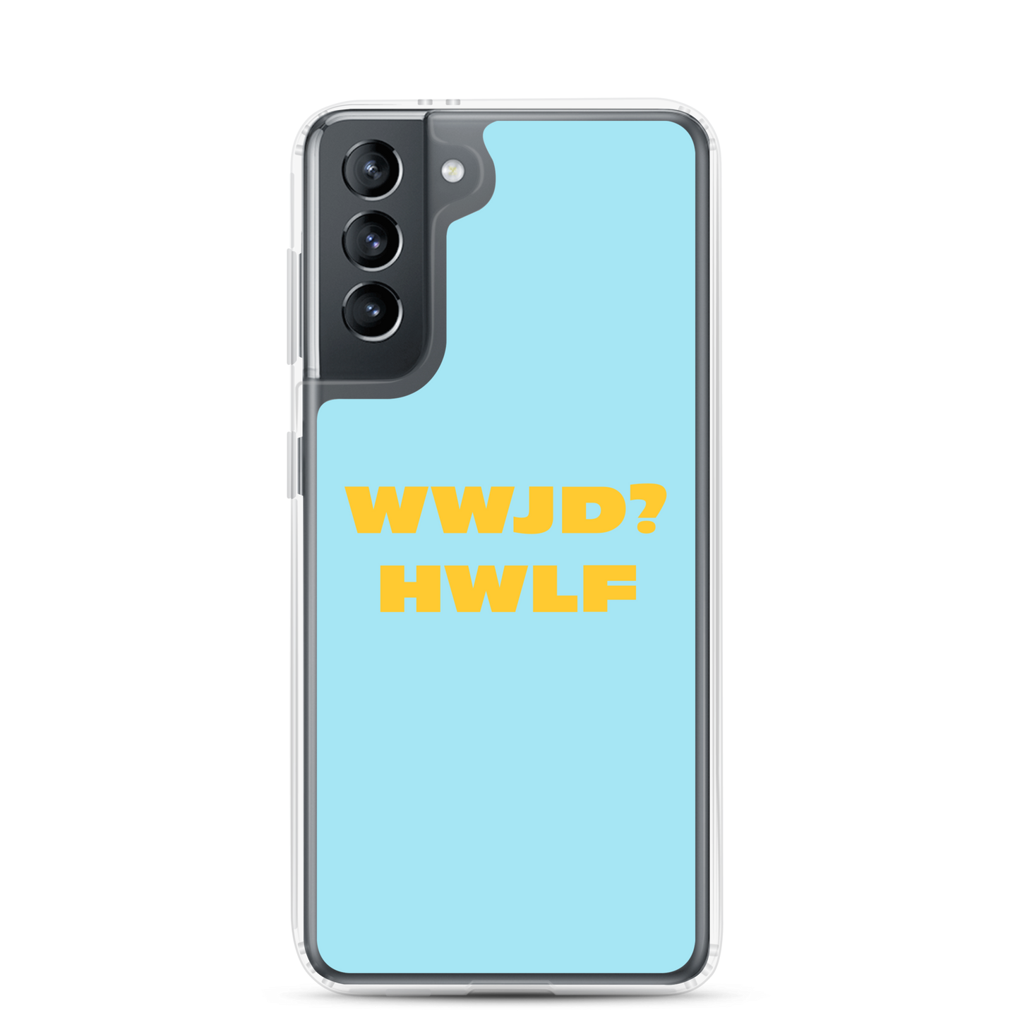 Samsung® Cases – WWJD? HWLF (blue/gold; available for most models)