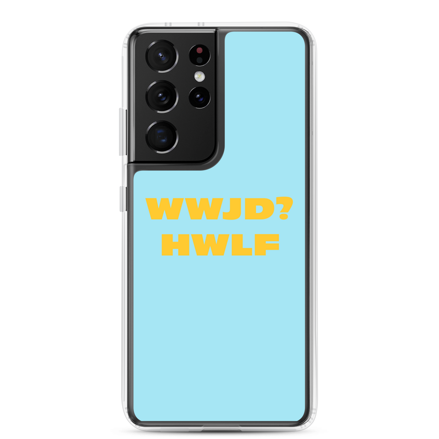 Samsung® Cases – WWJD? HWLF (blue/gold; available for most models)