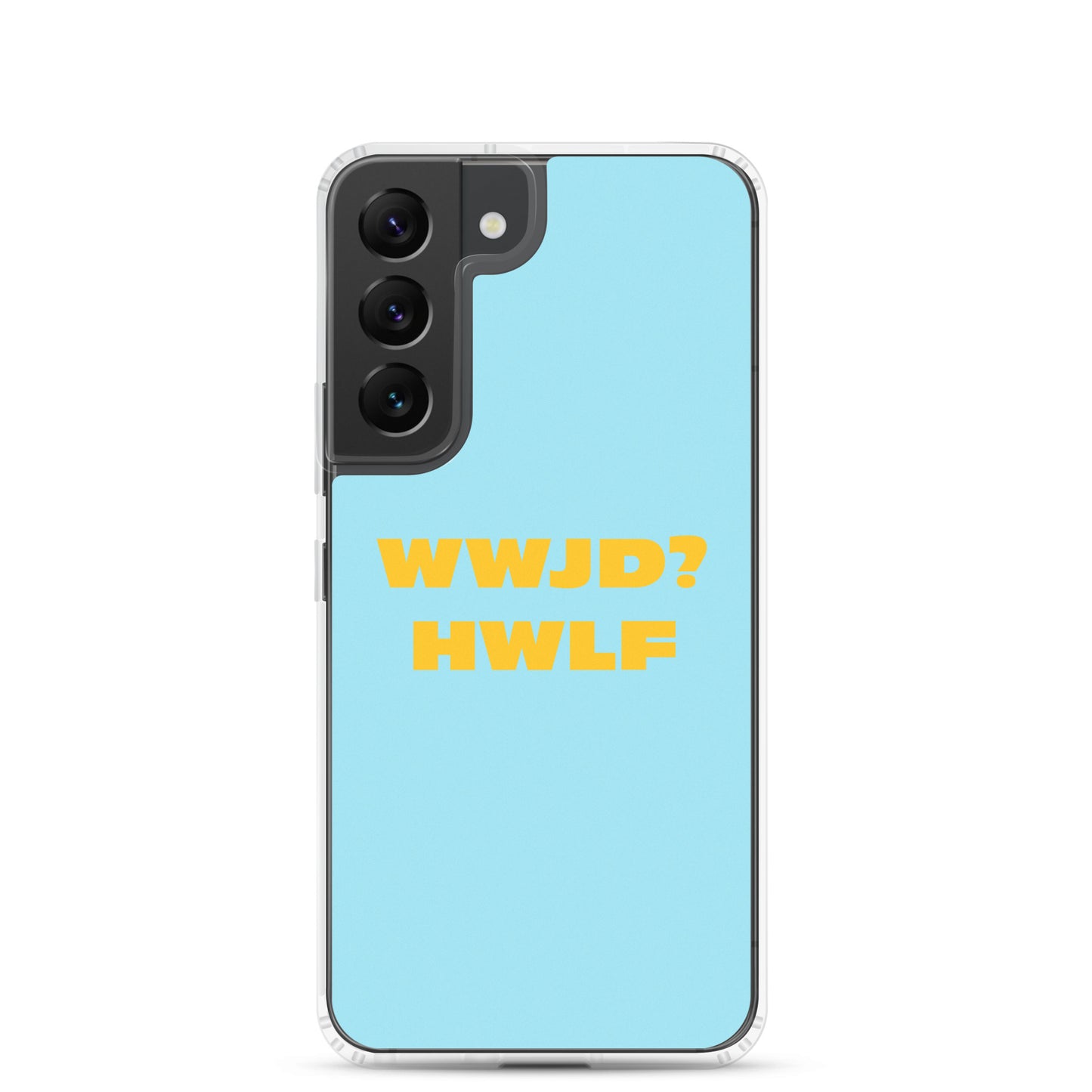 Samsung® Cases – WWJD? HWLF (blue/gold; available for most models)