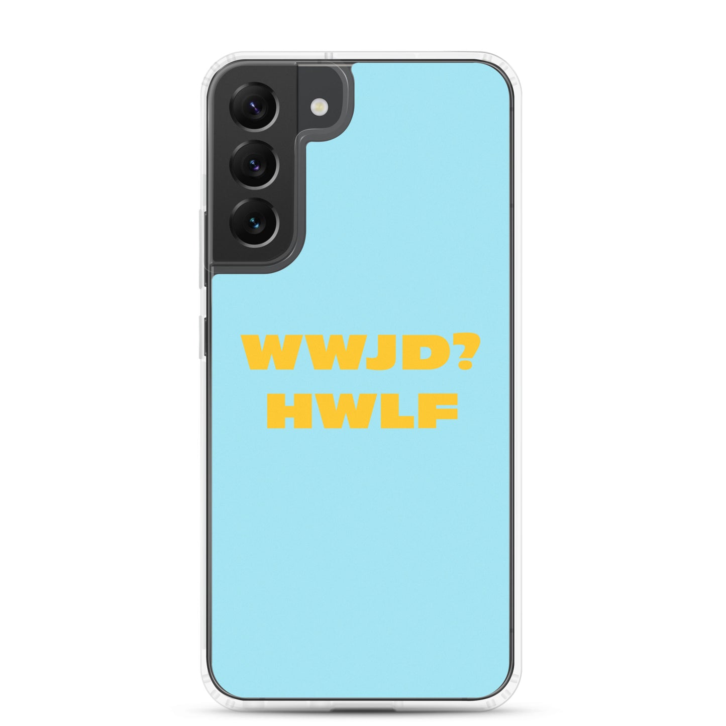 Samsung® Cases – WWJD? HWLF (blue/gold; available for most models)