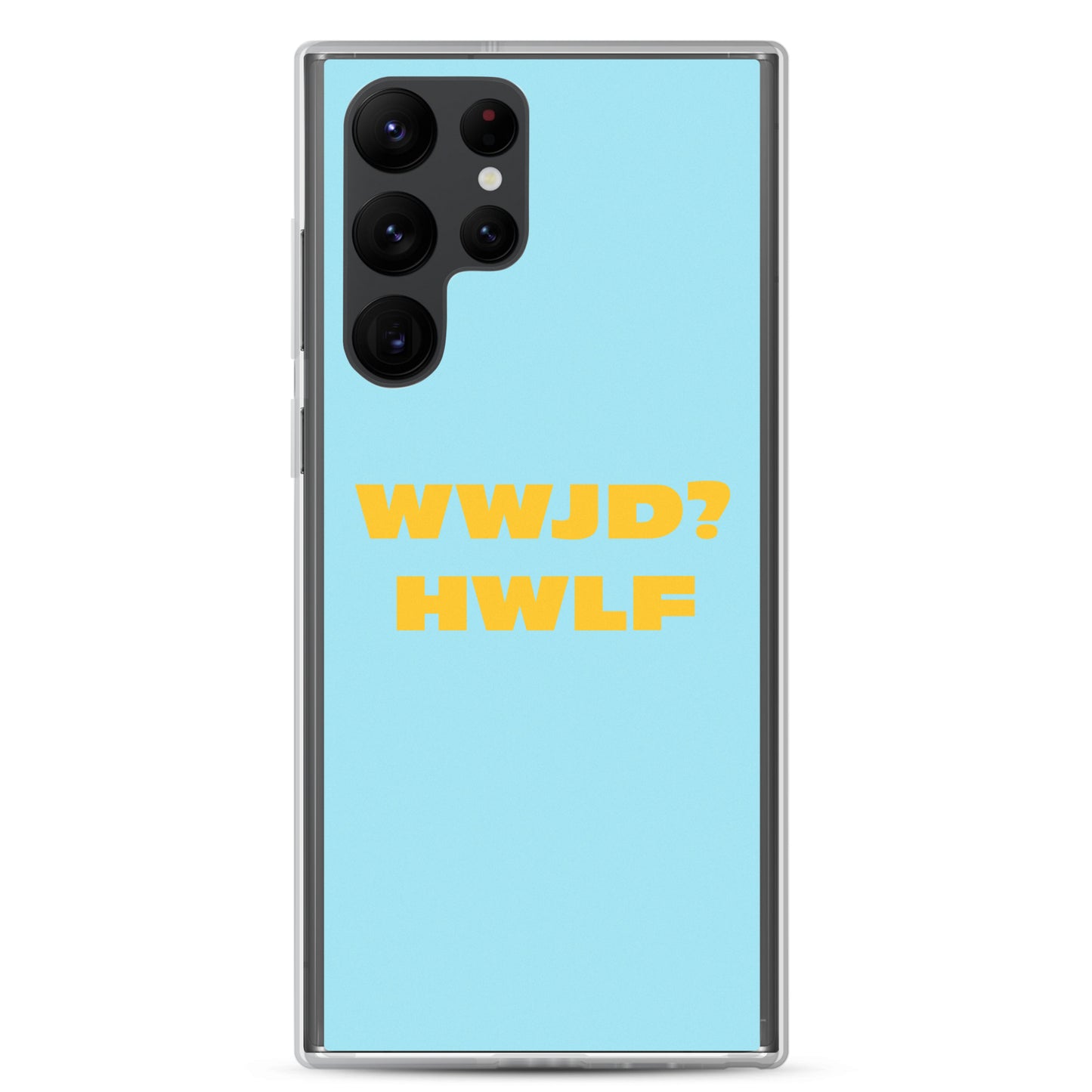 Samsung® Cases – WWJD? HWLF (blue/gold; available for most models)