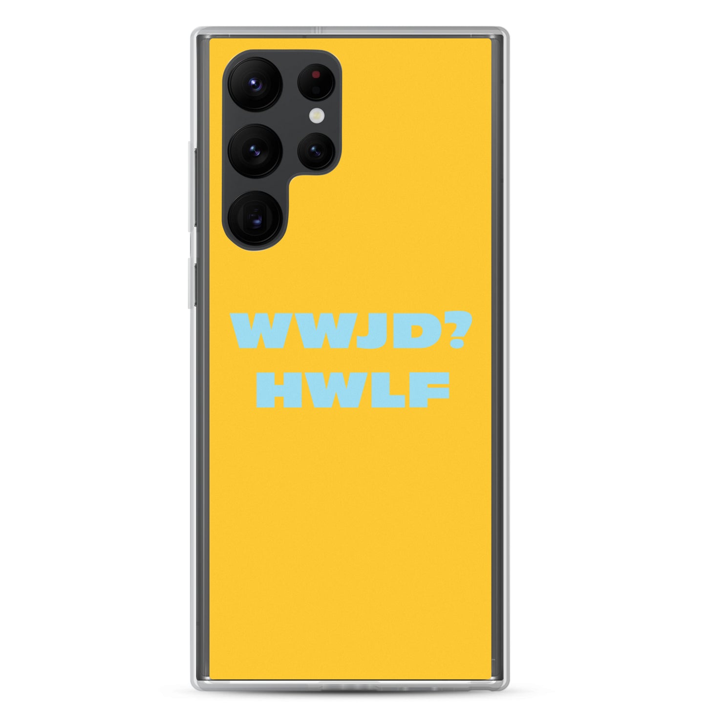 Samsung® Cases – WWJD? HWLF (gold/blue; available for most models)