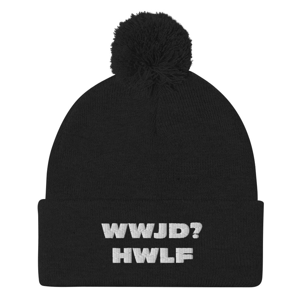 Pom-Pom Beanie – WWJD? HWLF (12 variations)