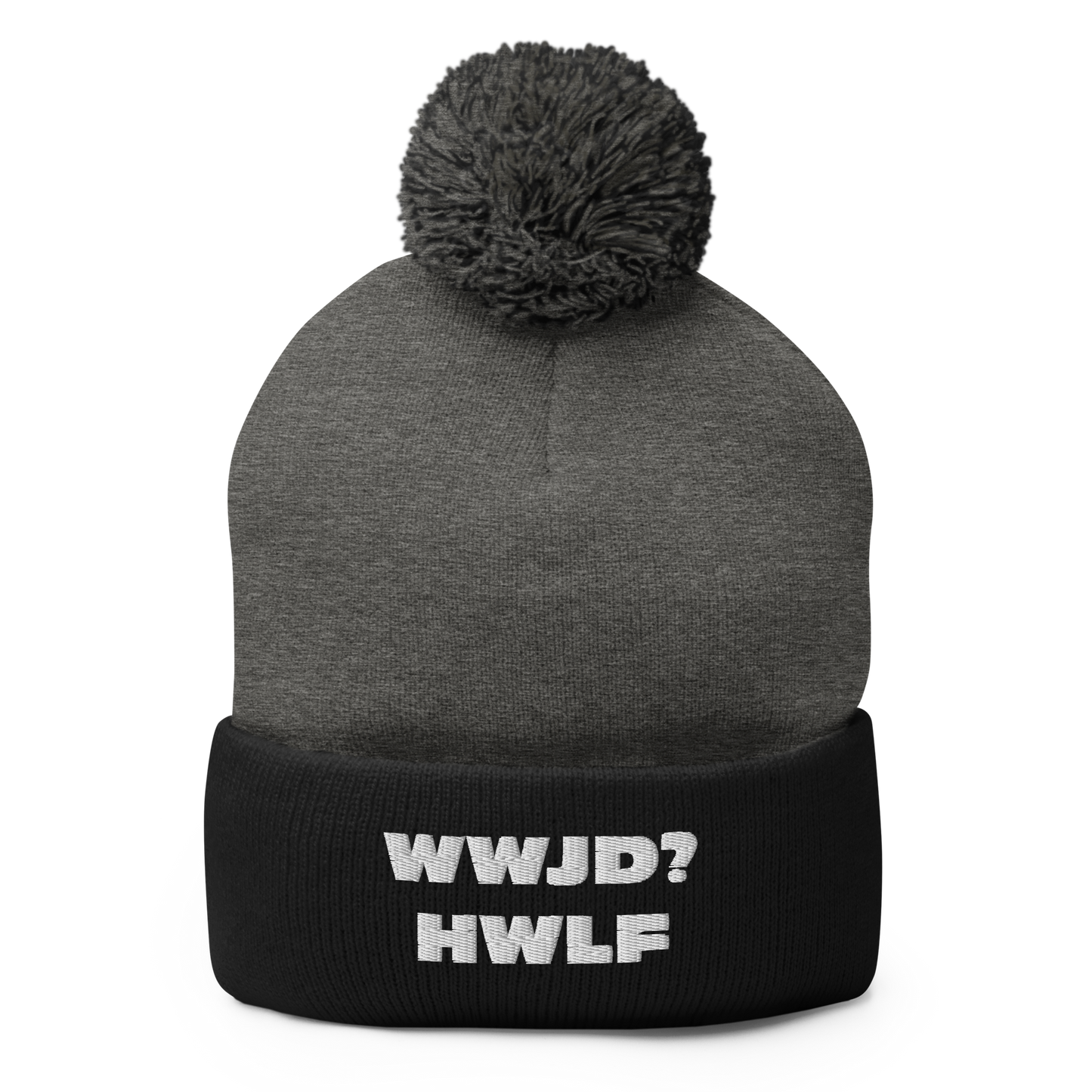 Pom-Pom Beanie – WWJD? HWLF (12 variations)