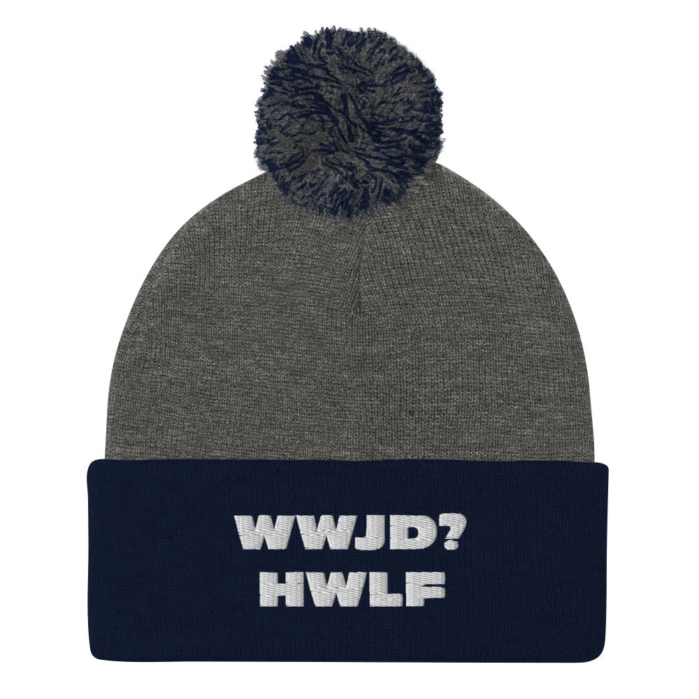 Pom-Pom Beanie – WWJD? HWLF (12 variations)