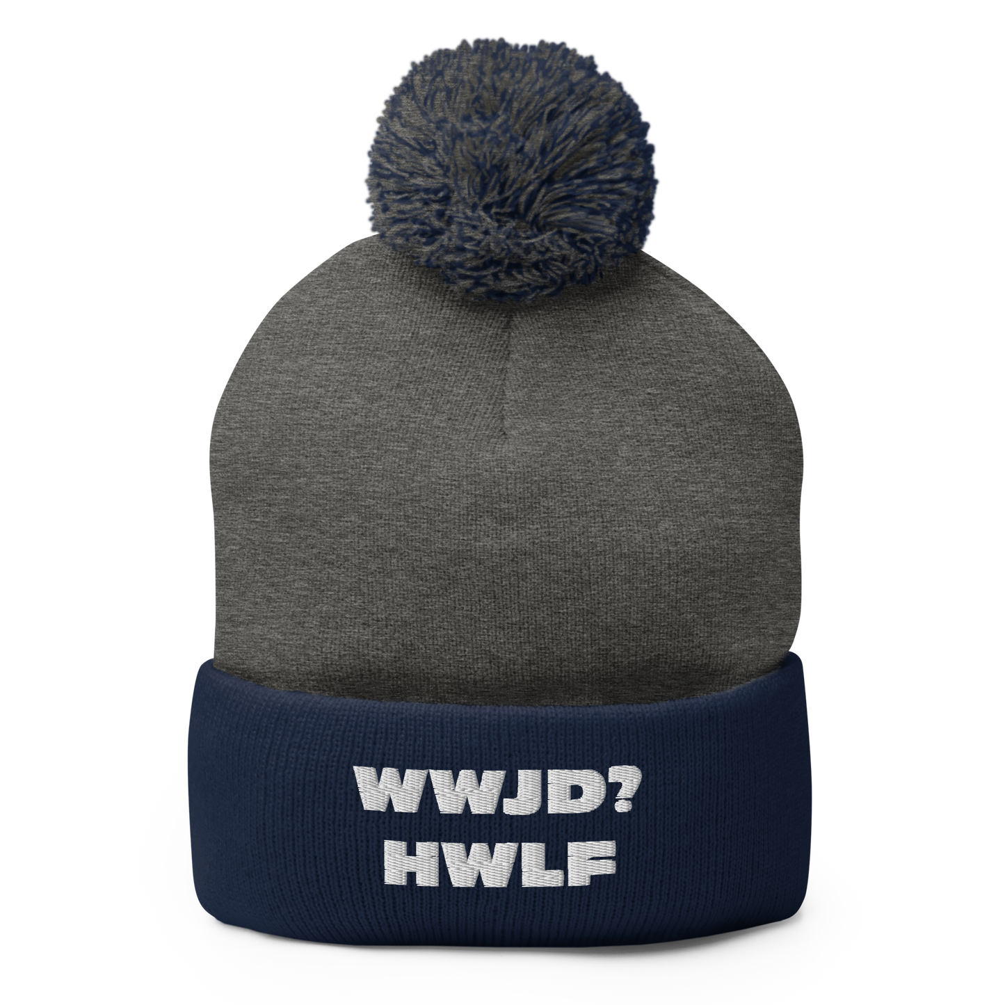 Pom-Pom Beanie – WWJD? HWLF (12 variations)