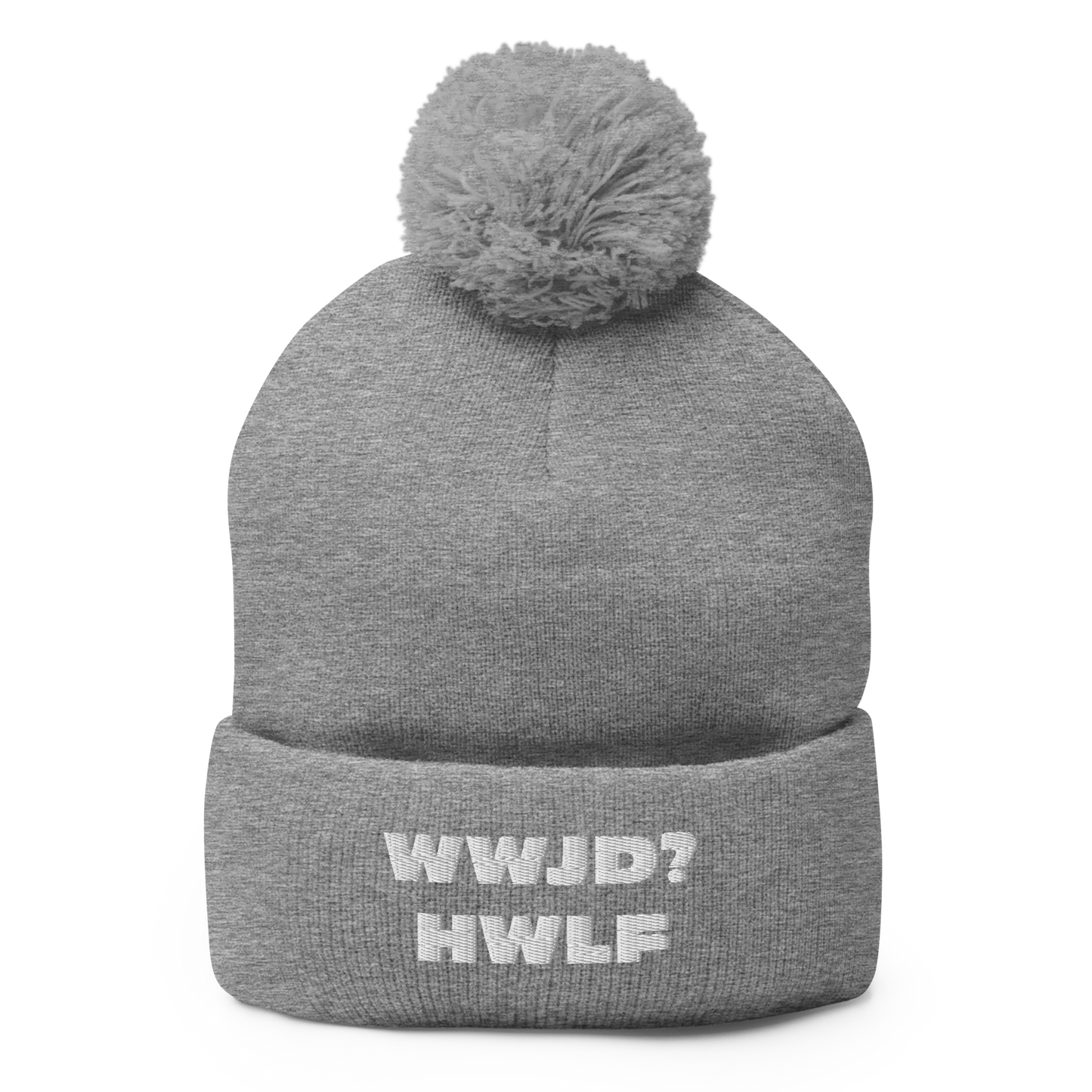 Pom-Pom Beanie – WWJD? HWLF (12 variations)