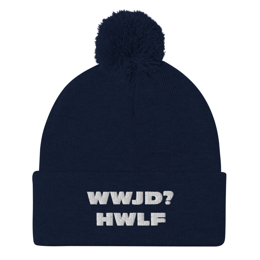 Pom-Pom Beanie – WWJD? HWLF (12 variations)