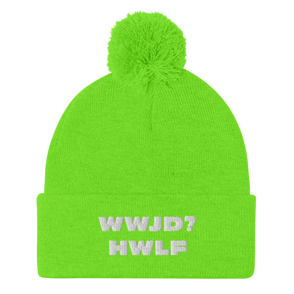 Pom-Pom Beanie – WWJD? HWLF (12 variations)