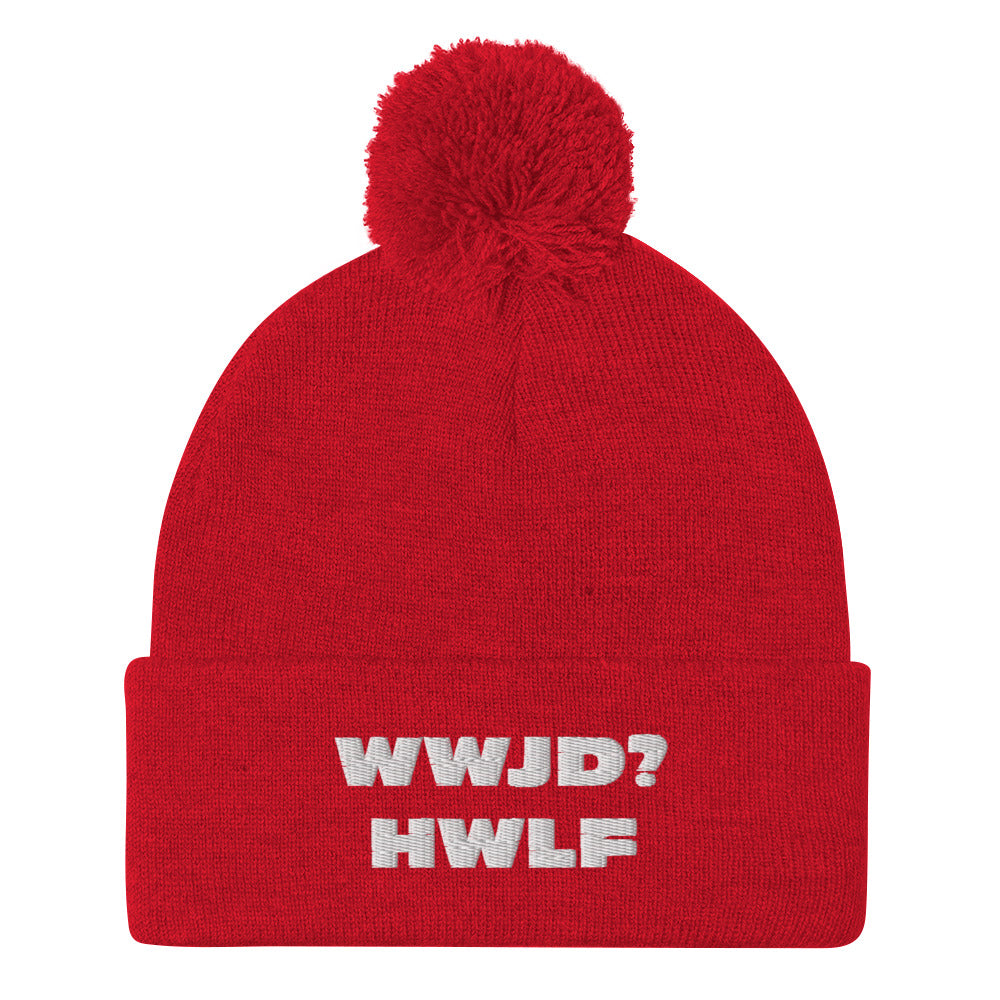 Pom-Pom Beanie – WWJD? HWLF (12 variations)