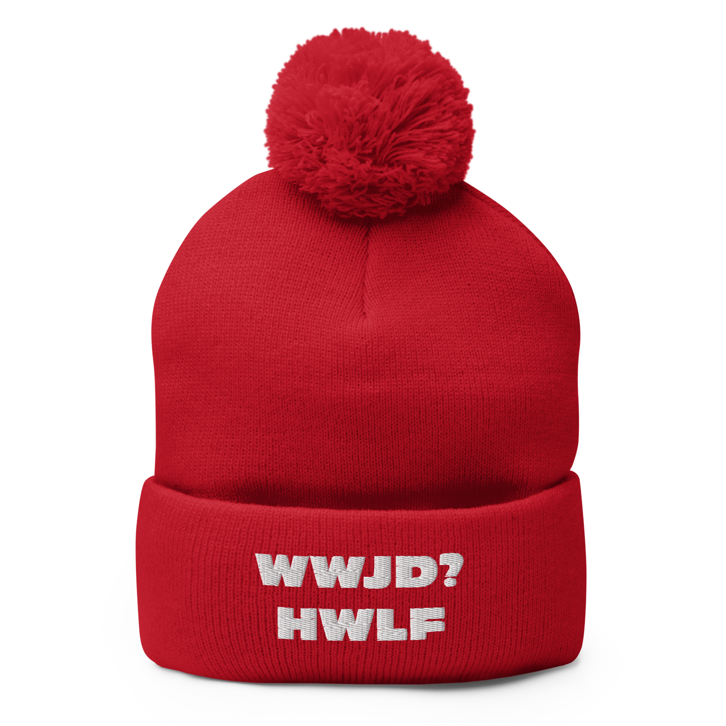 Pom-Pom Beanie – WWJD? HWLF (12 variations)