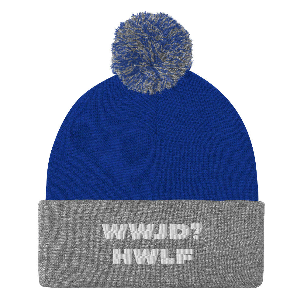 Pom-Pom Beanie – WWJD? HWLF (12 variations)