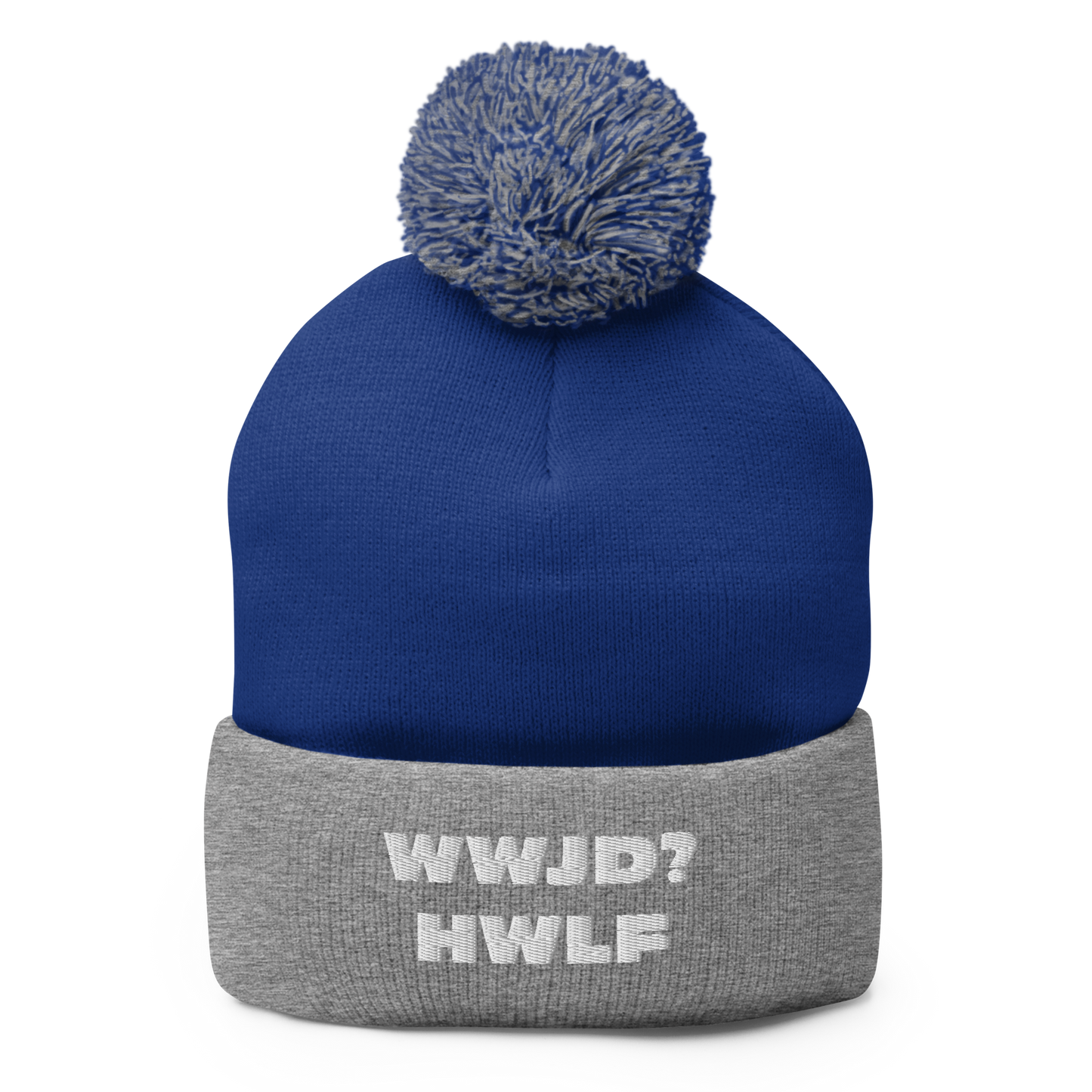 Pom-Pom Beanie – WWJD? HWLF (12 variations)