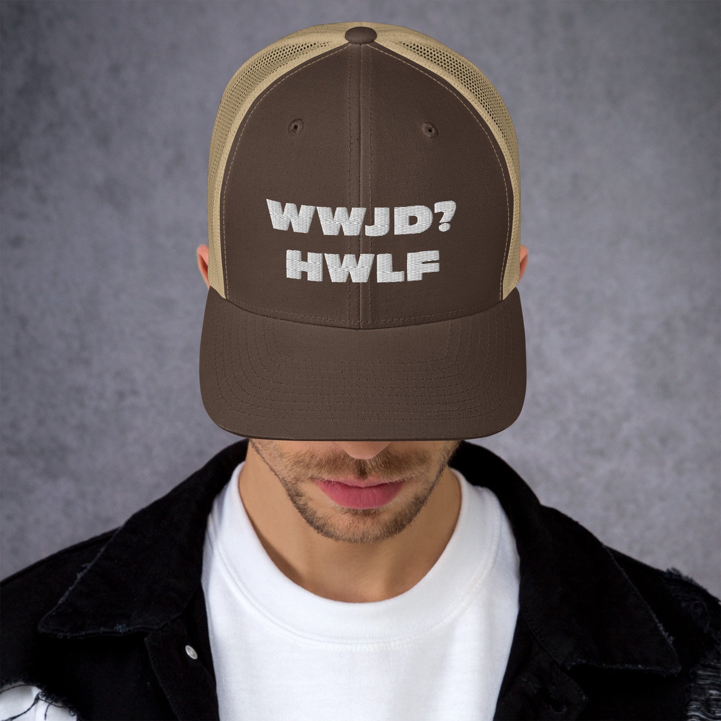 Trucker Cap – WWJD? HWLF (13 variations)