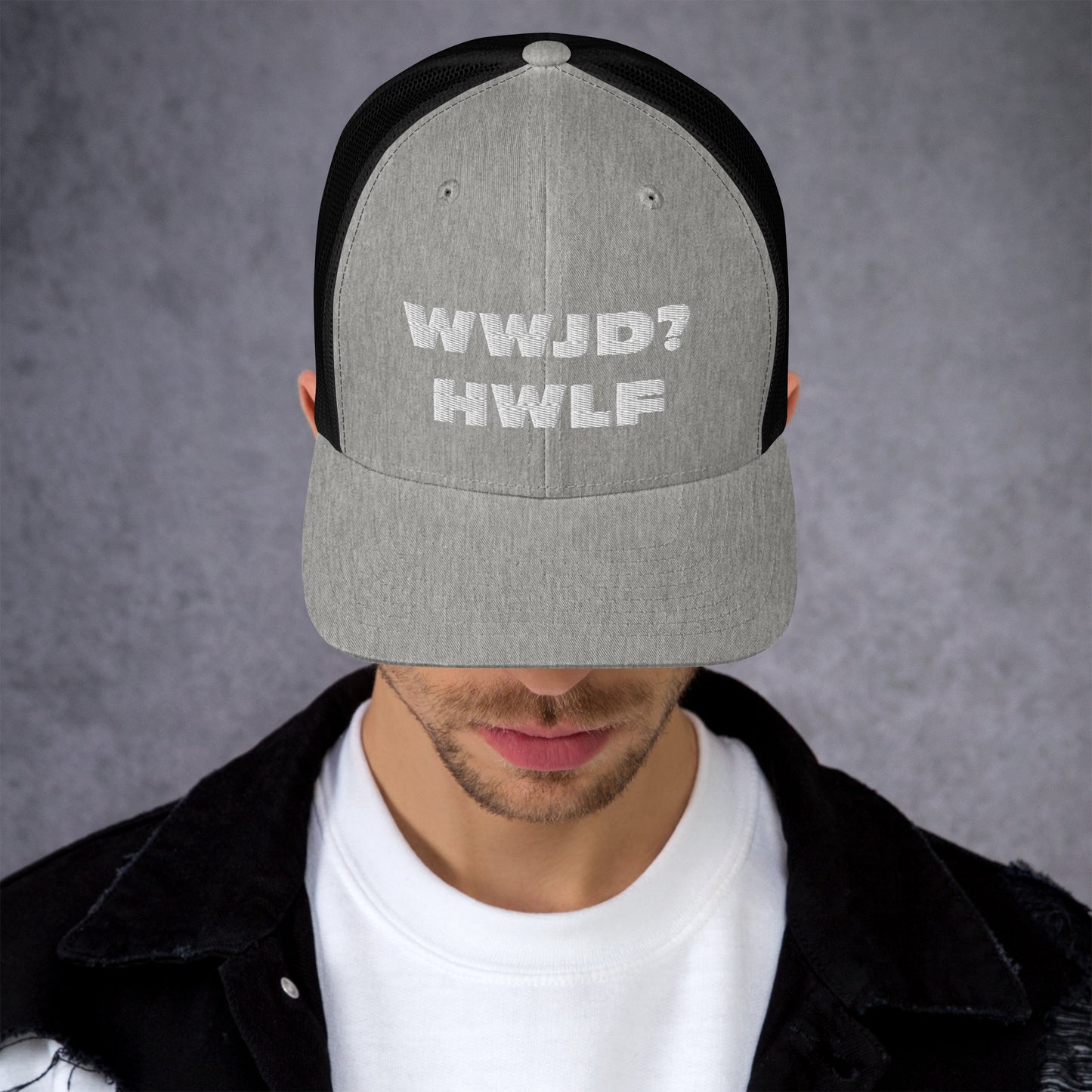 Trucker Cap – WWJD? HWLF (13 variations)