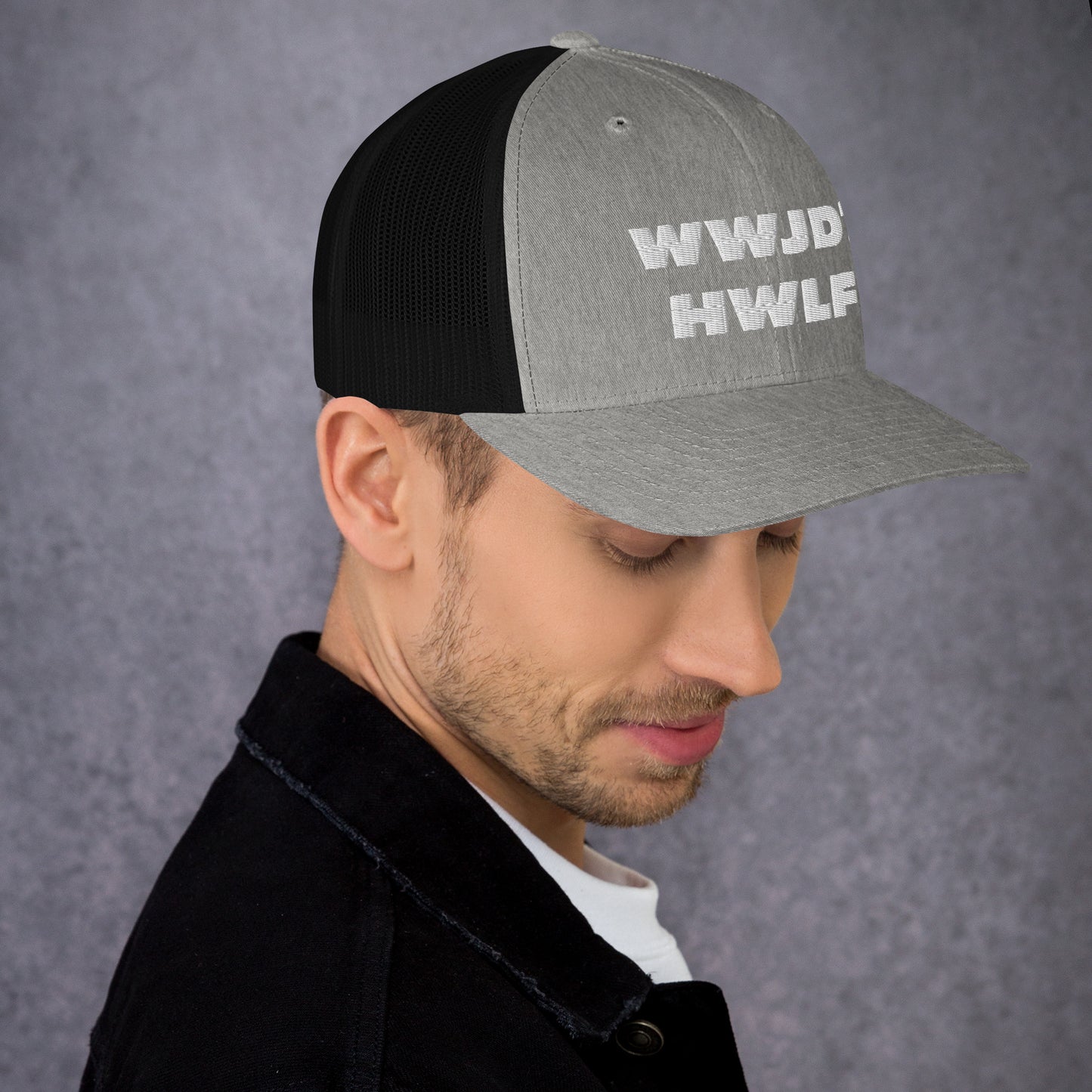 Trucker Cap – WWJD? HWLF (13 variations)