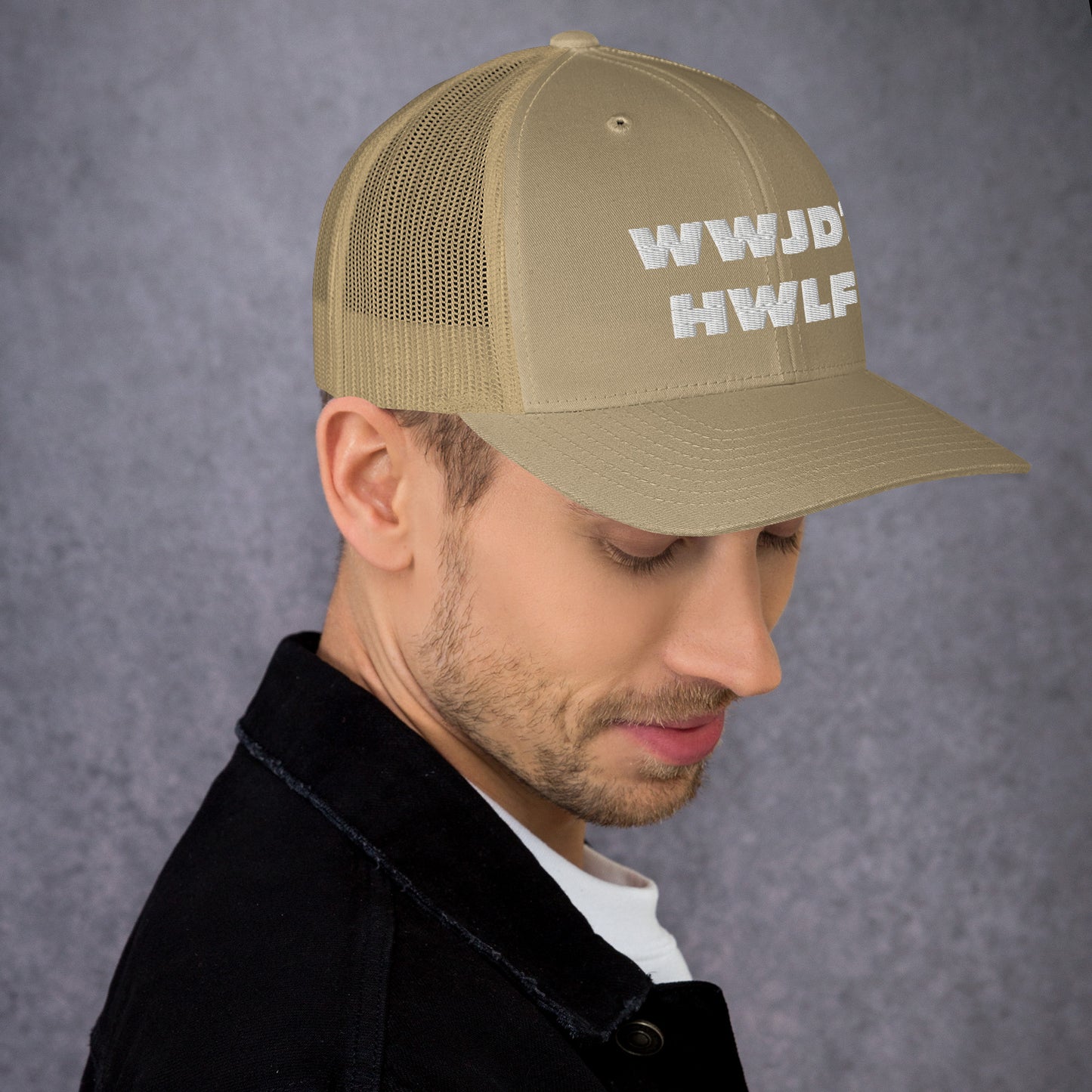 Trucker Cap – WWJD? HWLF (13 variations)