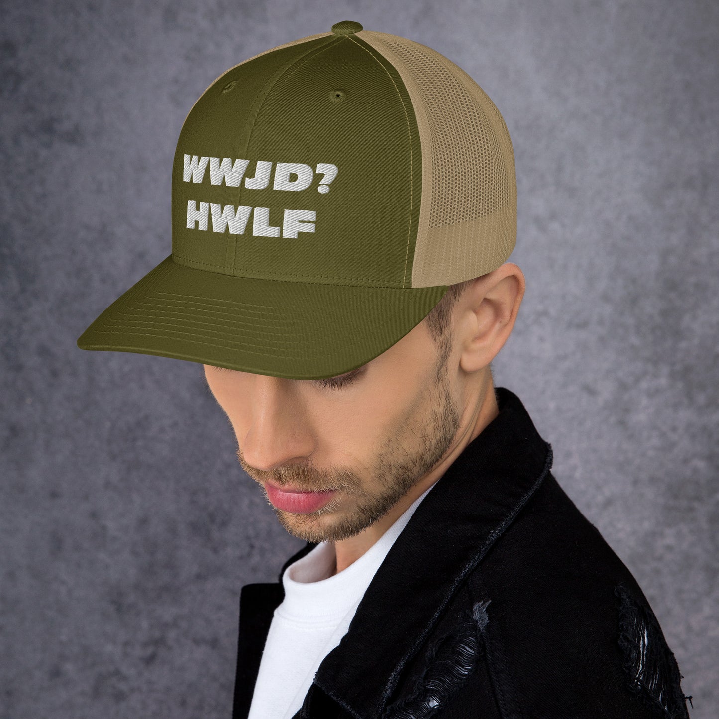 Trucker Cap – WWJD? HWLF (13 variations)