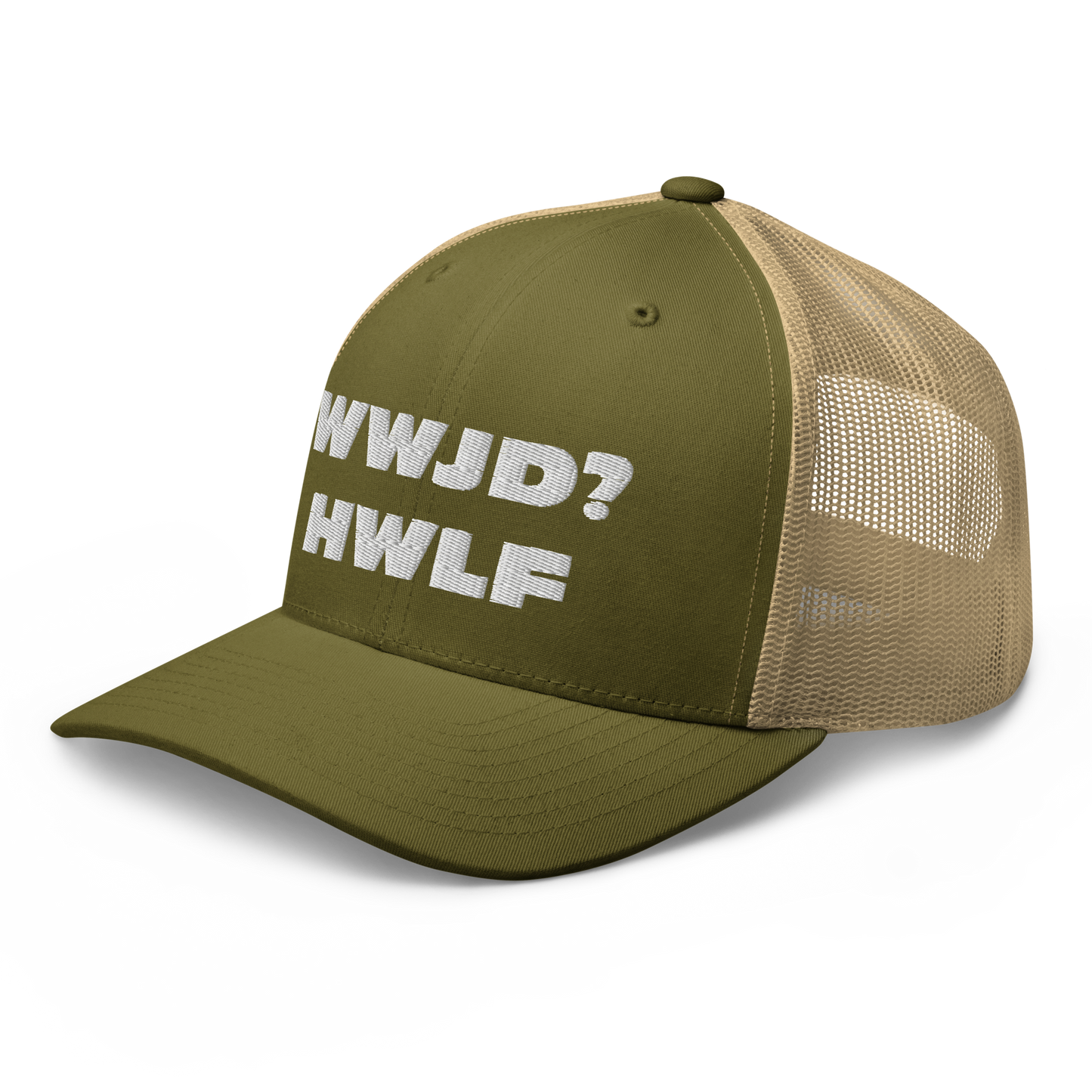 Trucker Cap – WWJD? HWLF (13 variations)