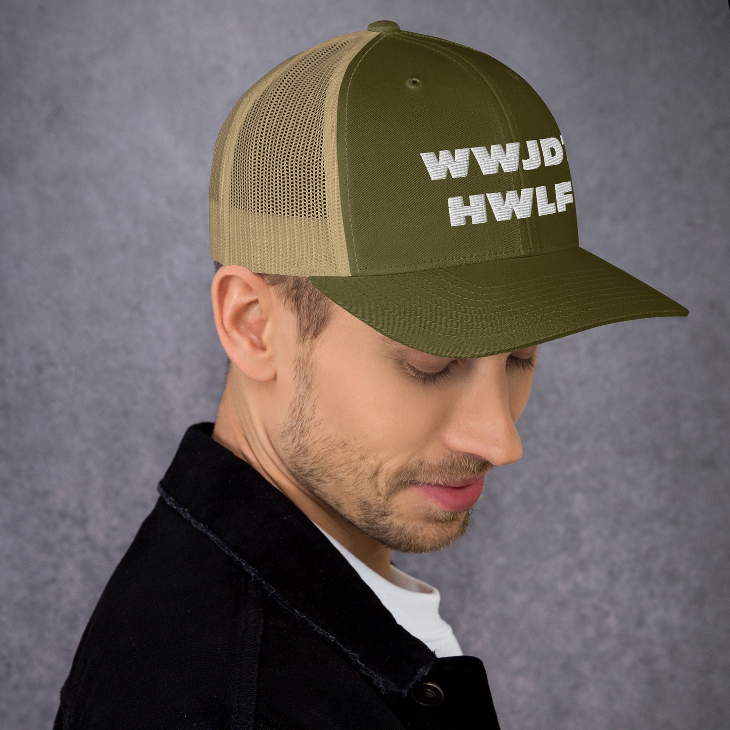 Trucker Cap – WWJD? HWLF (13 variations)