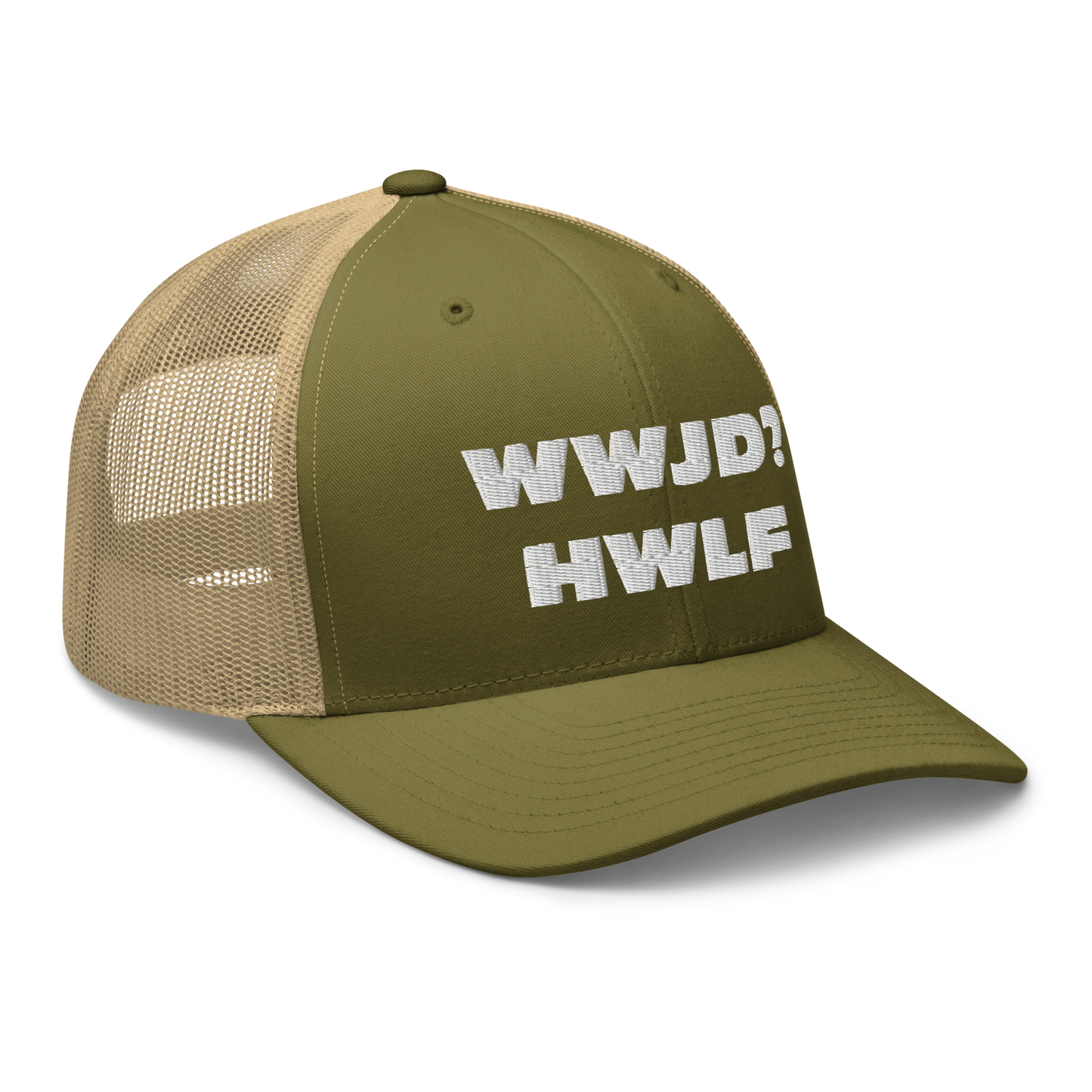 Trucker Cap – WWJD? HWLF (13 variations)