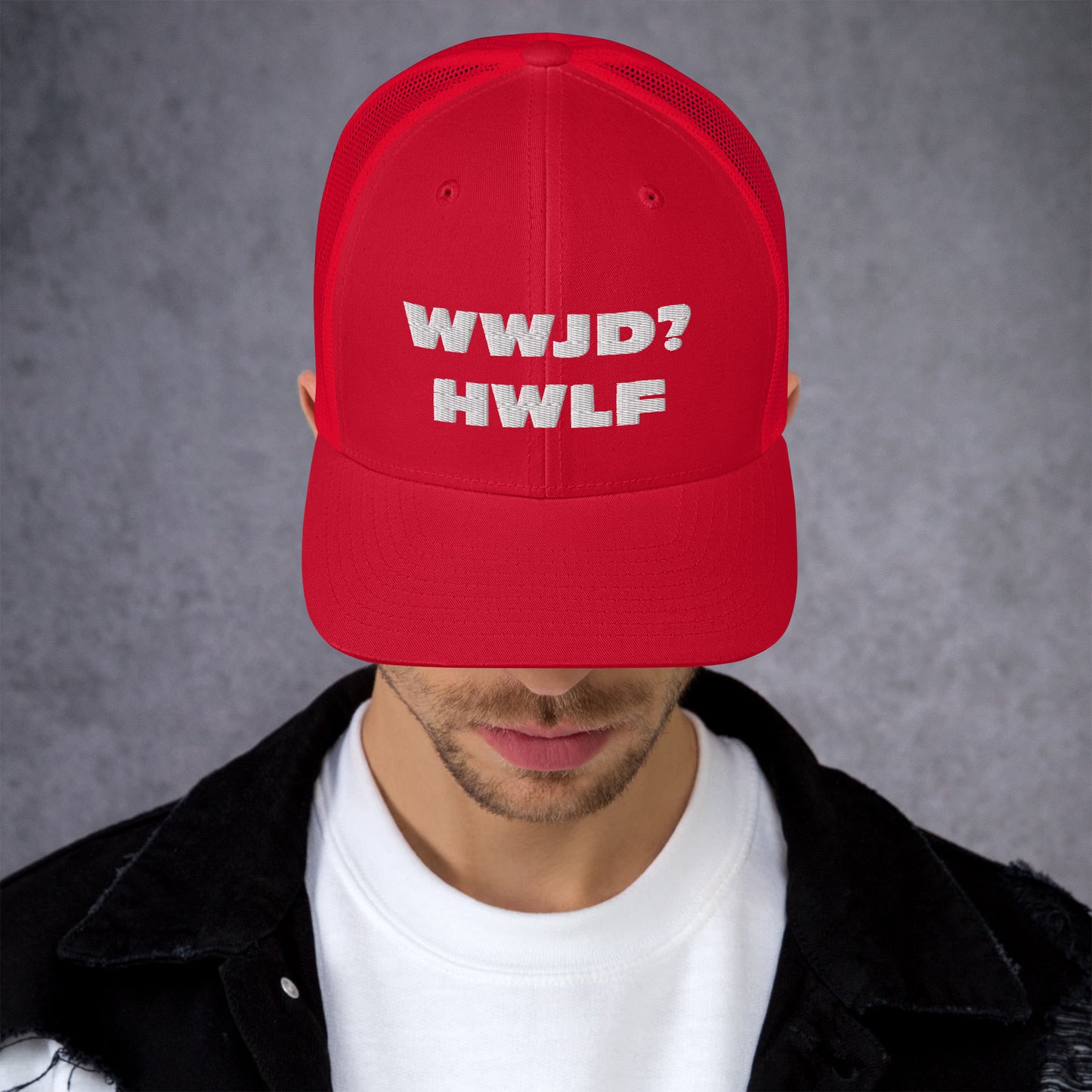 Trucker Cap – WWJD? HWLF (13 variations)