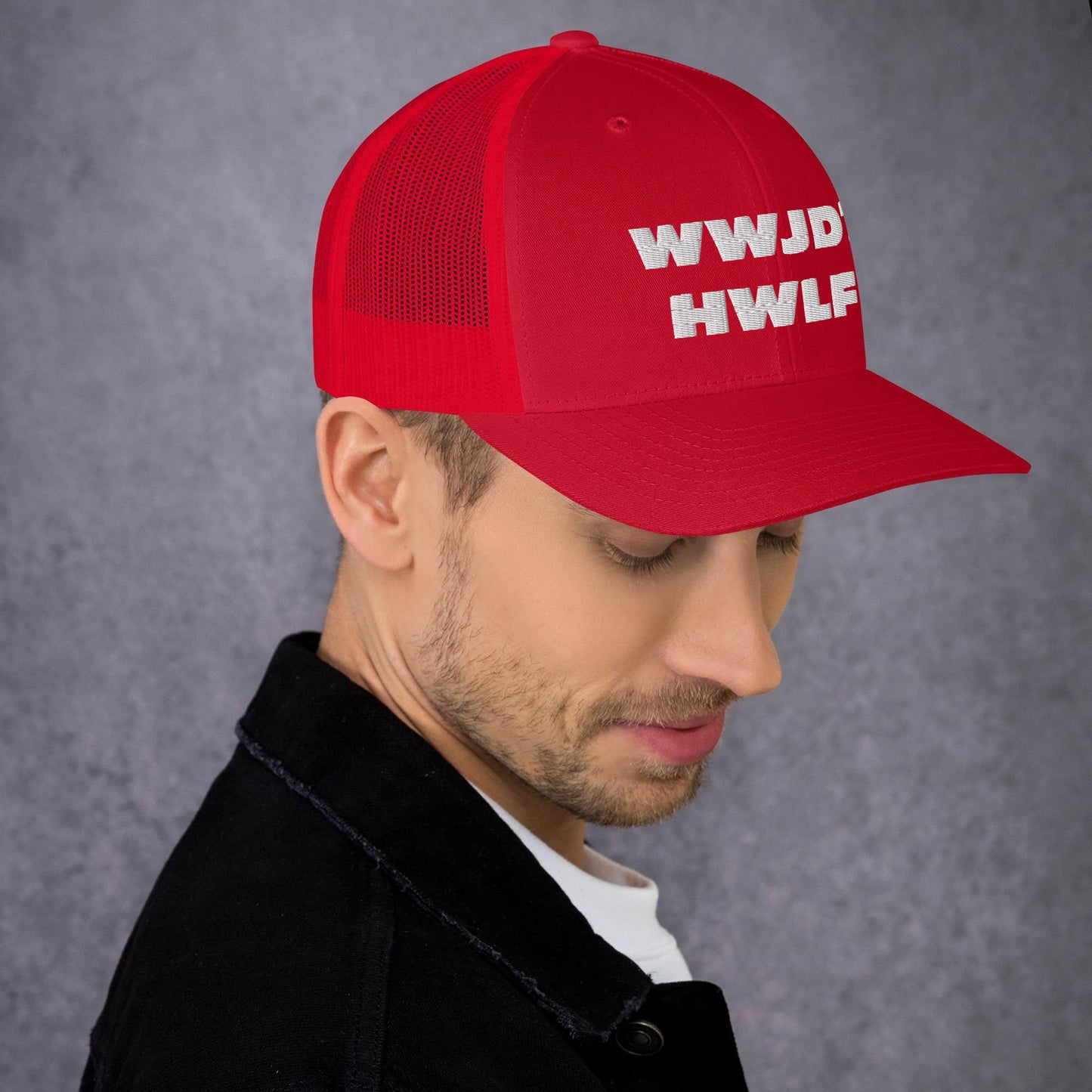 Trucker Cap – WWJD? HWLF (13 variations)