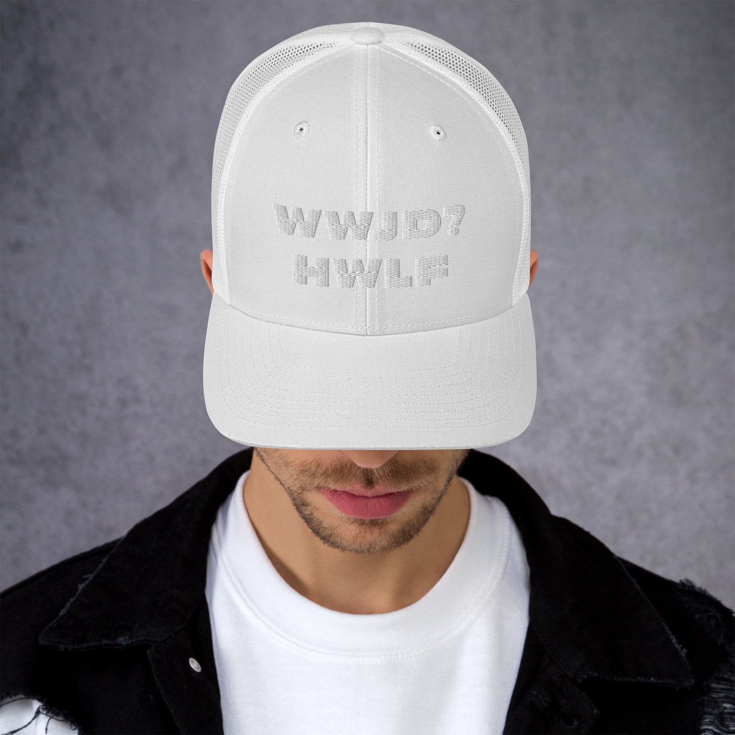 Trucker Cap – WWJD? HWLF (13 variations)