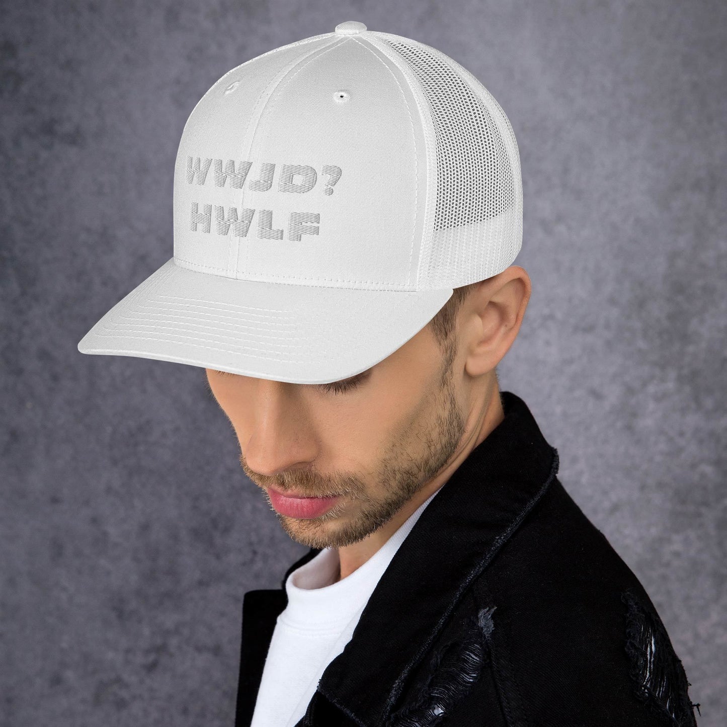 Trucker Cap – WWJD? HWLF (13 variations)