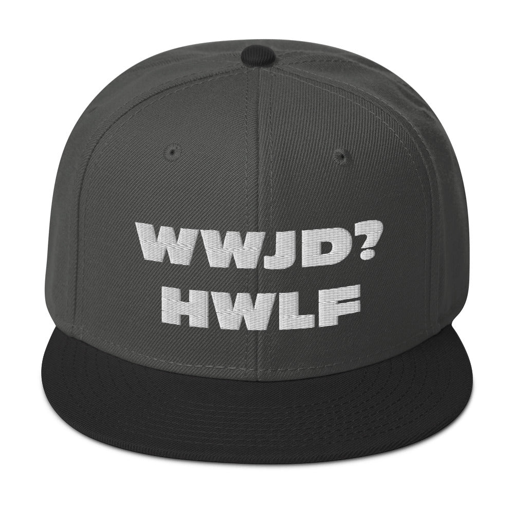 Snapback Hat – WWJD? HWLF (17 variations)