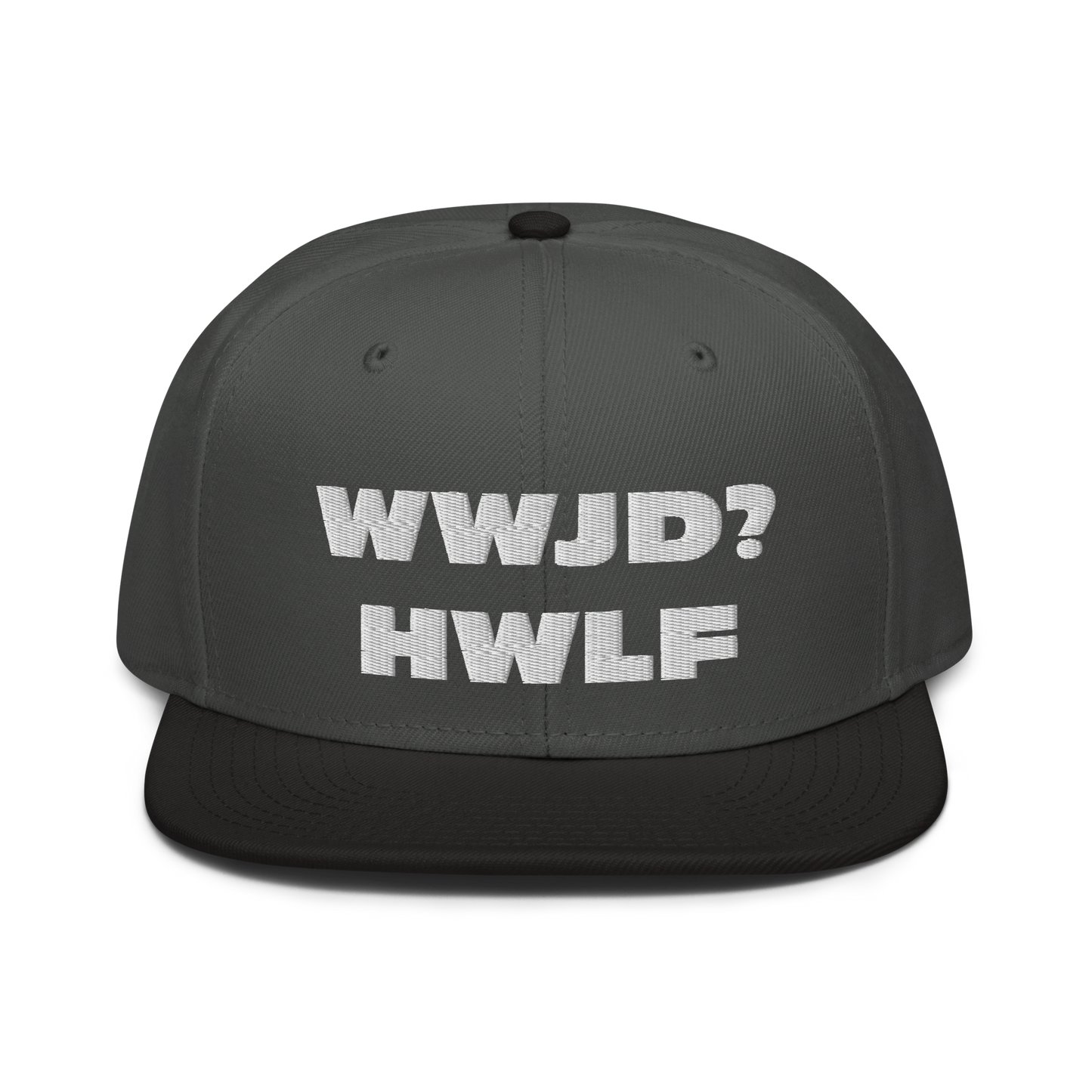 Snapback Hat – WWJD? HWLF (17 variations)