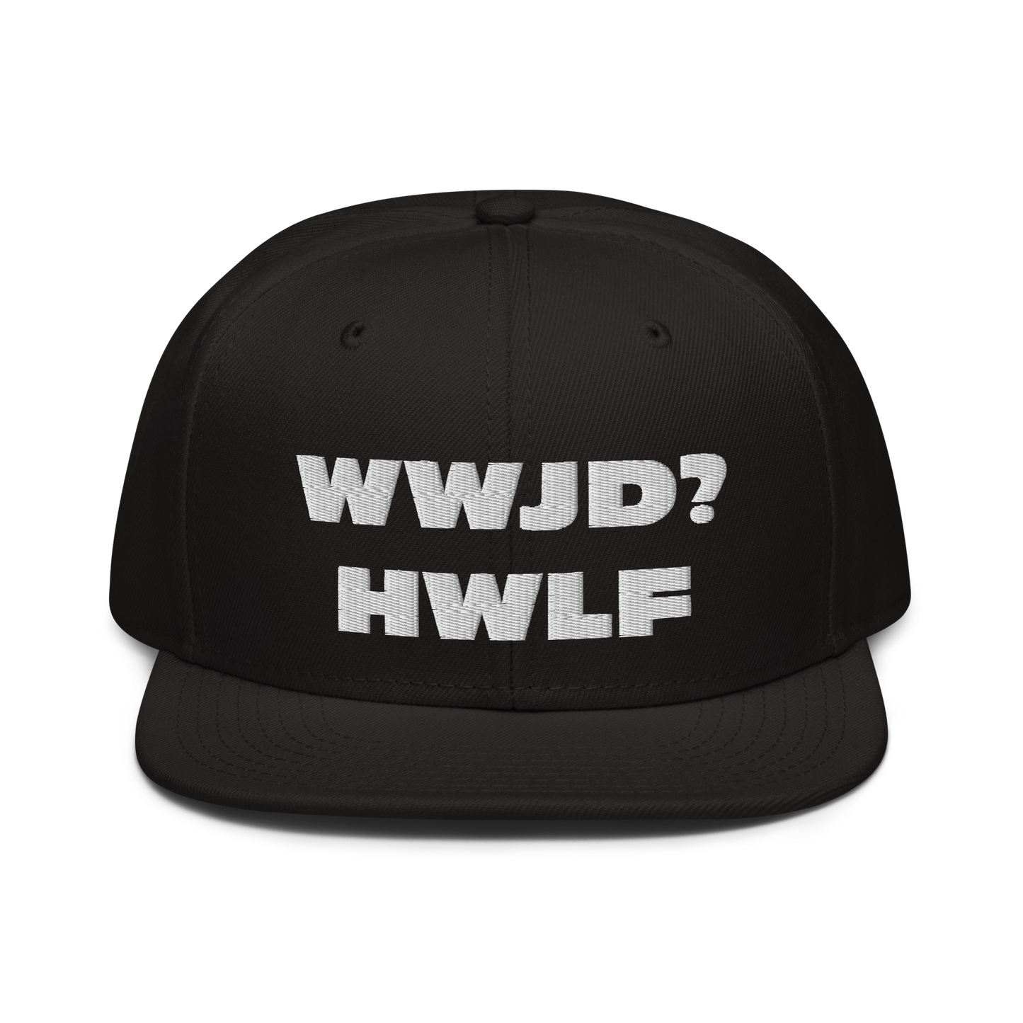 Snapback Hat – WWJD? HWLF (17 variations)