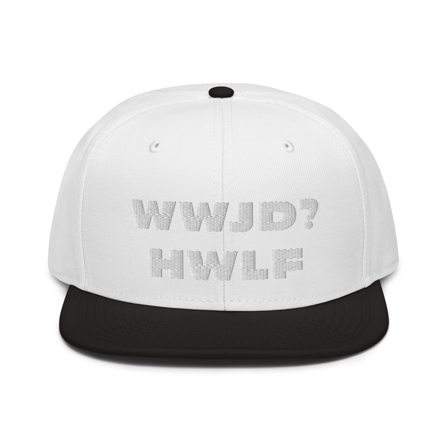 Snapback Hat – WWJD? HWLF (17 variations)