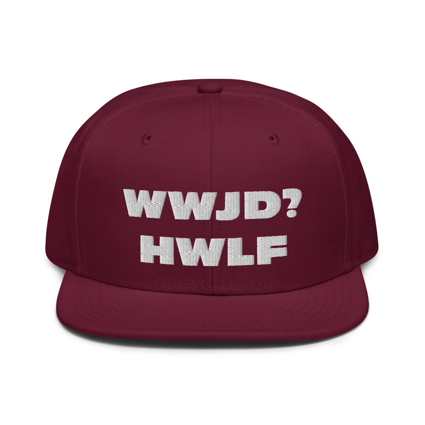 Snapback Hat – WWJD? HWLF (17 variations)