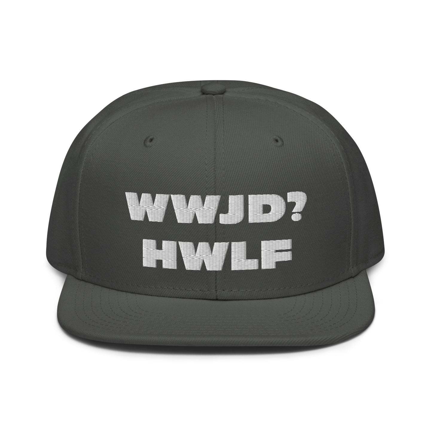 Snapback Hat – WWJD? HWLF (17 variations)