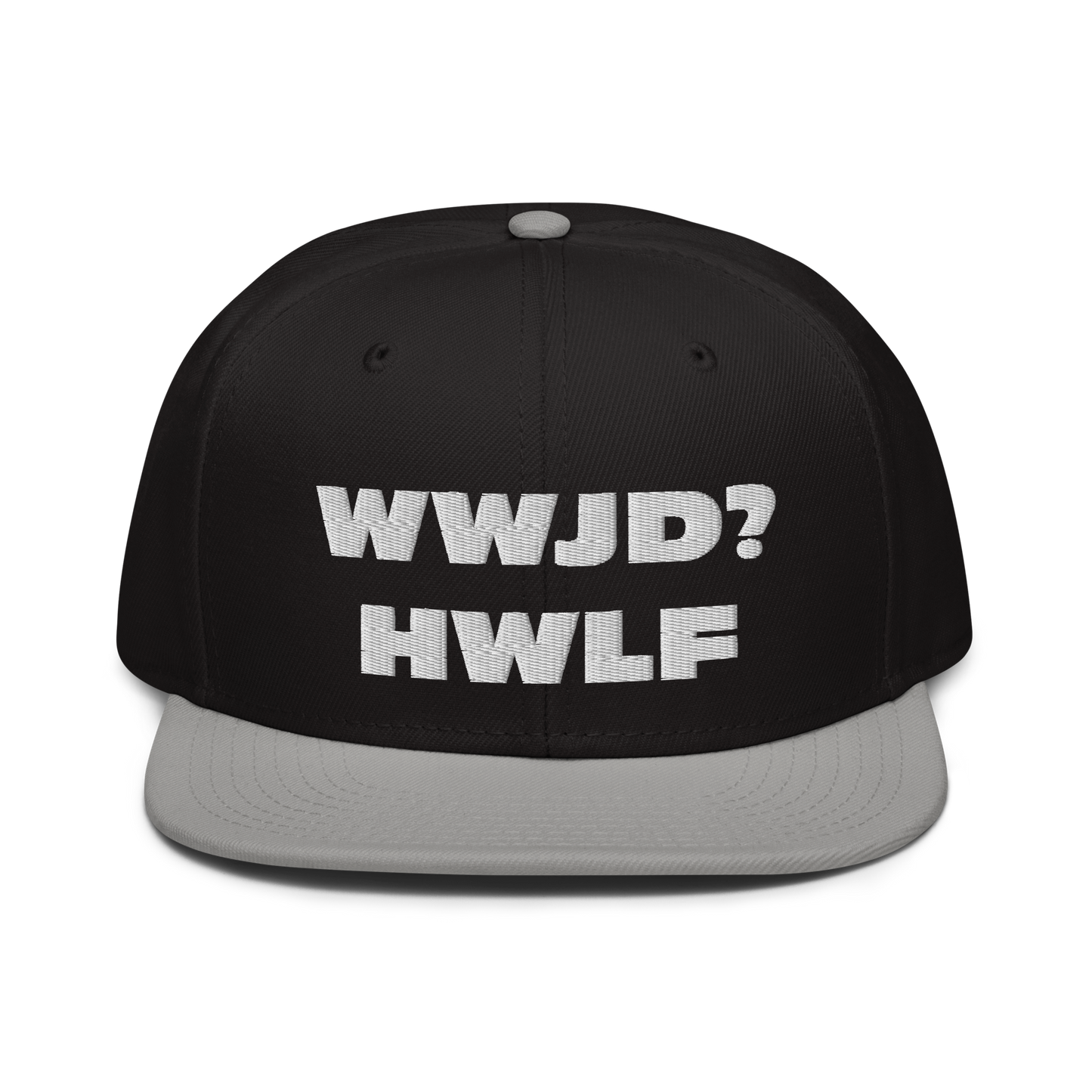 Snapback Hat – WWJD? HWLF (17 variations)