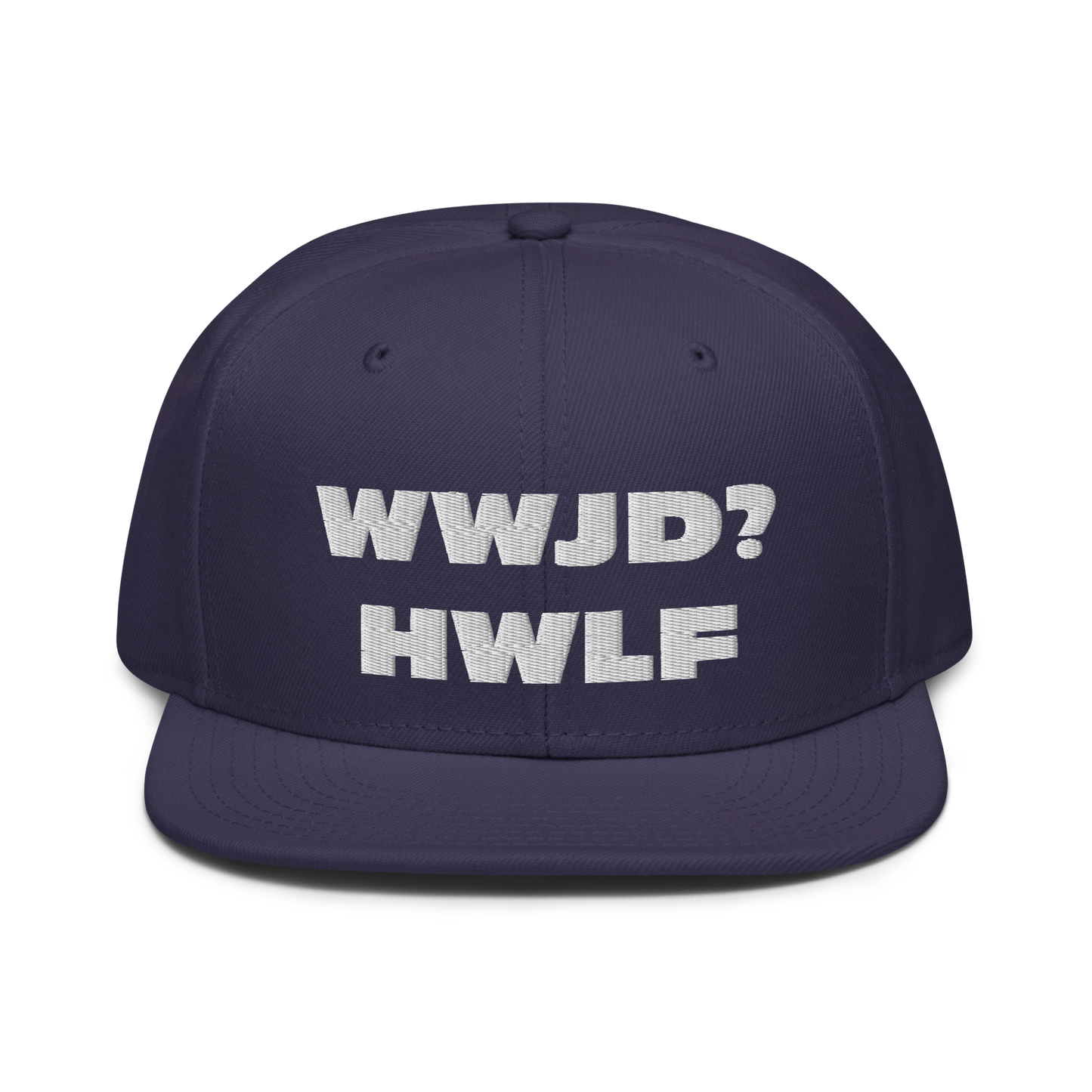 Snapback Hat – WWJD? HWLF (17 variations)