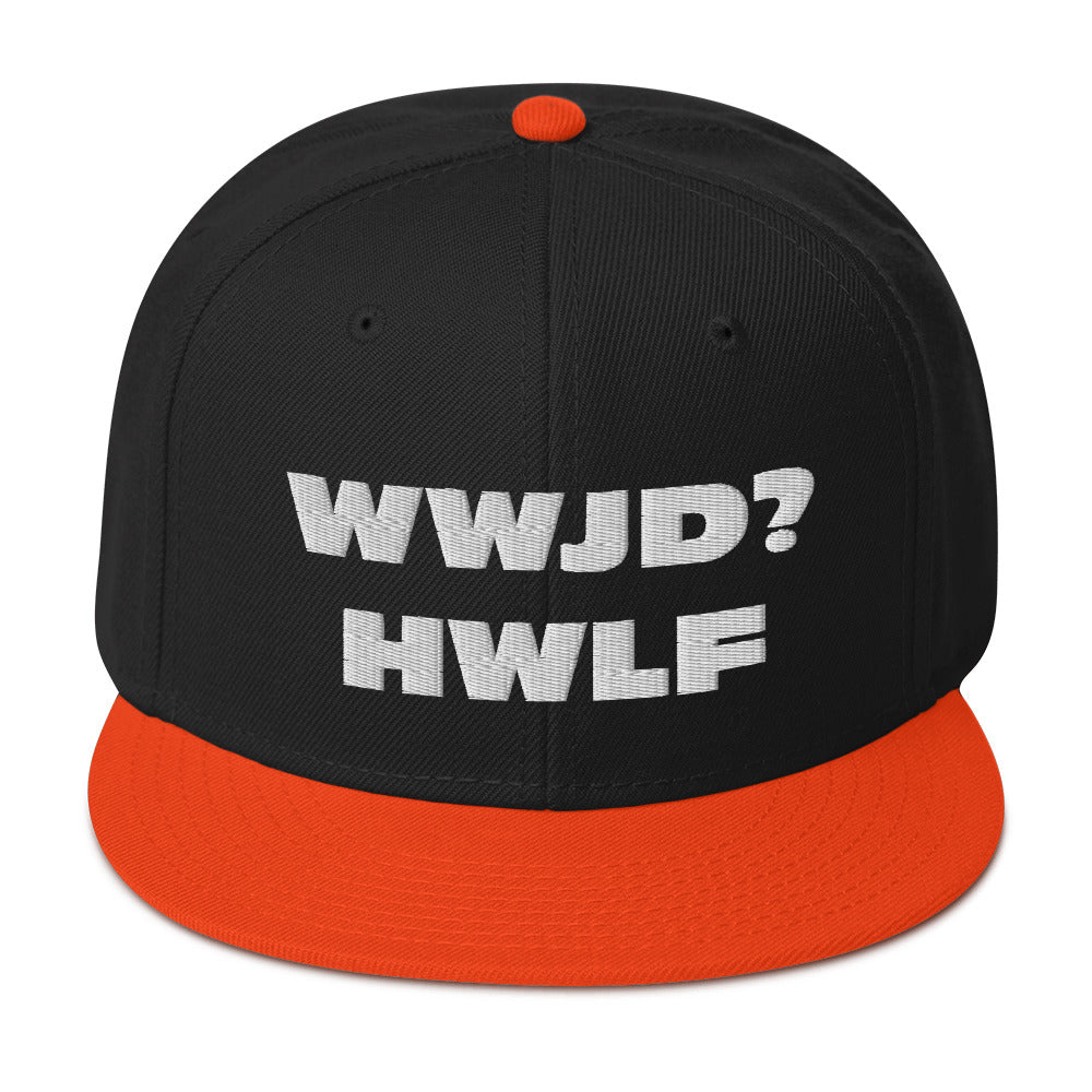 Snapback Hat – WWJD? HWLF (17 variations)