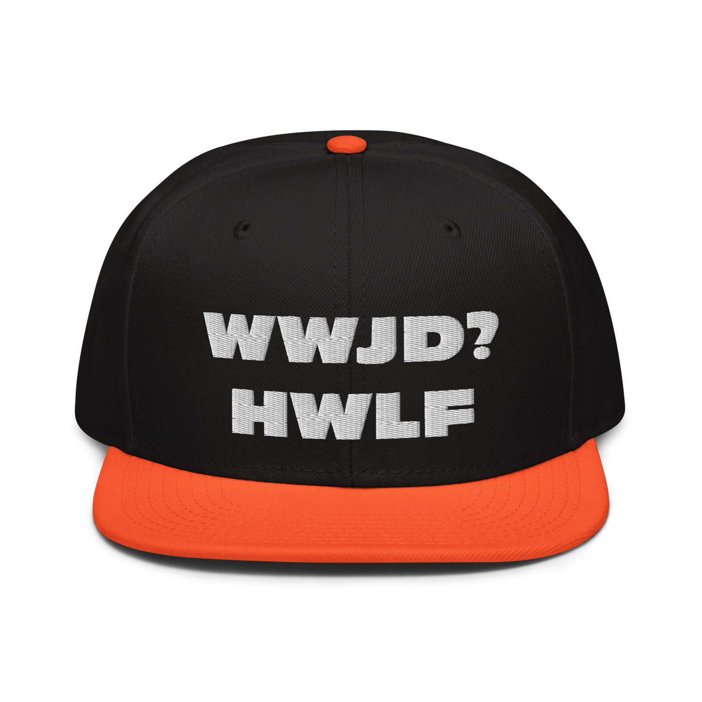 Snapback Hat – WWJD? HWLF (17 variations)