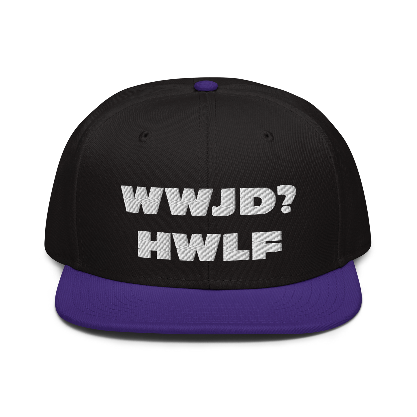 Snapback Hat – WWJD? HWLF (17 variations)