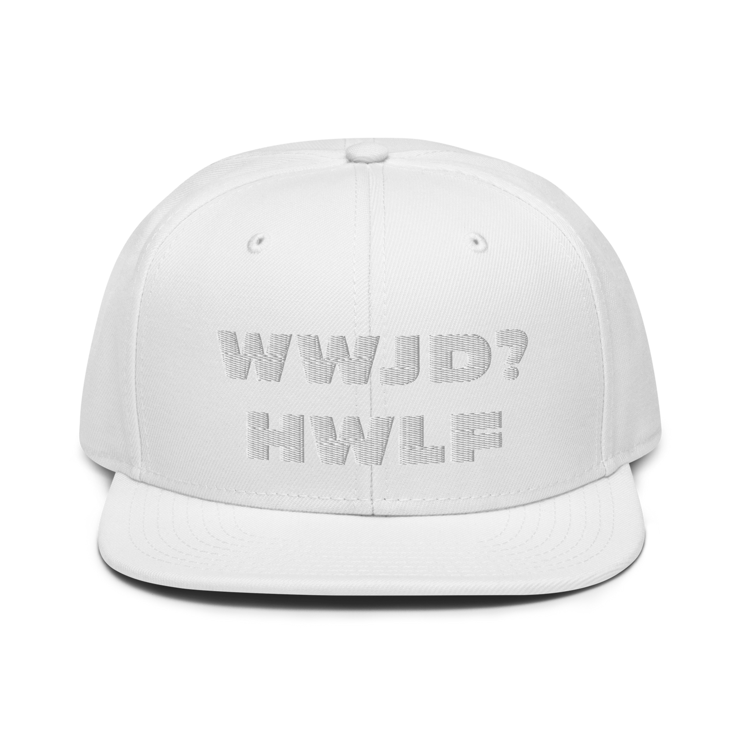 Snapback Hat – WWJD? HWLF (17 variations)