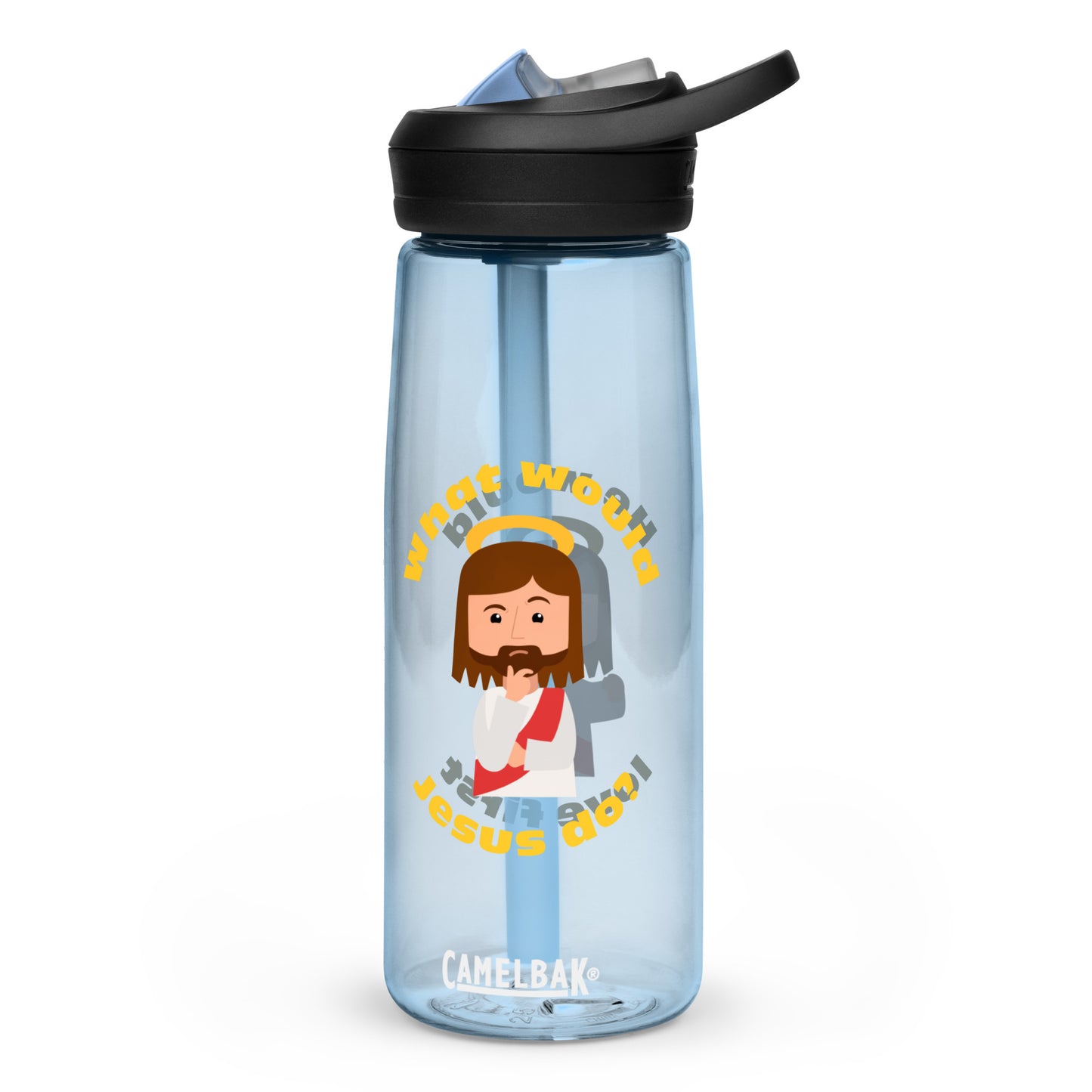 Sports Water Bottle – What would Jesus do? He would love first (25oz; four colors)